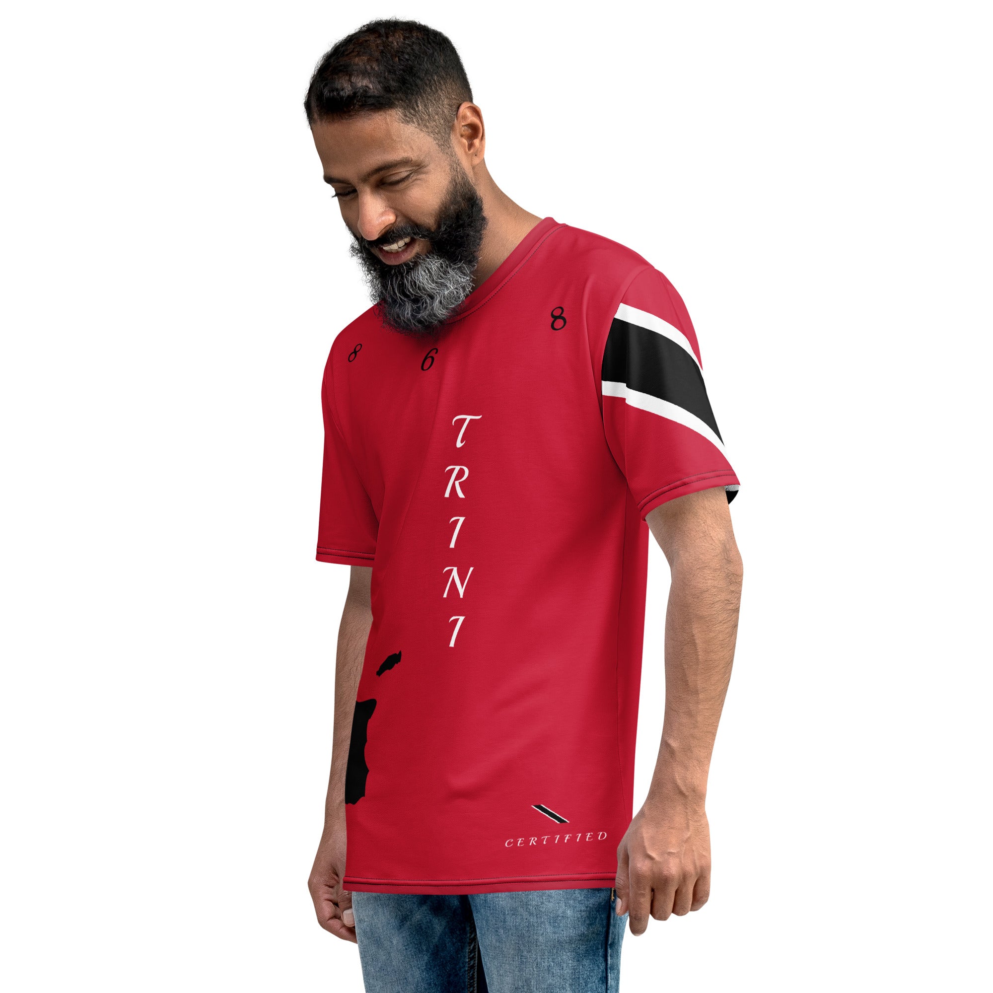 Trinidad Fetren Men's t-shirt (red)-Fete Massive