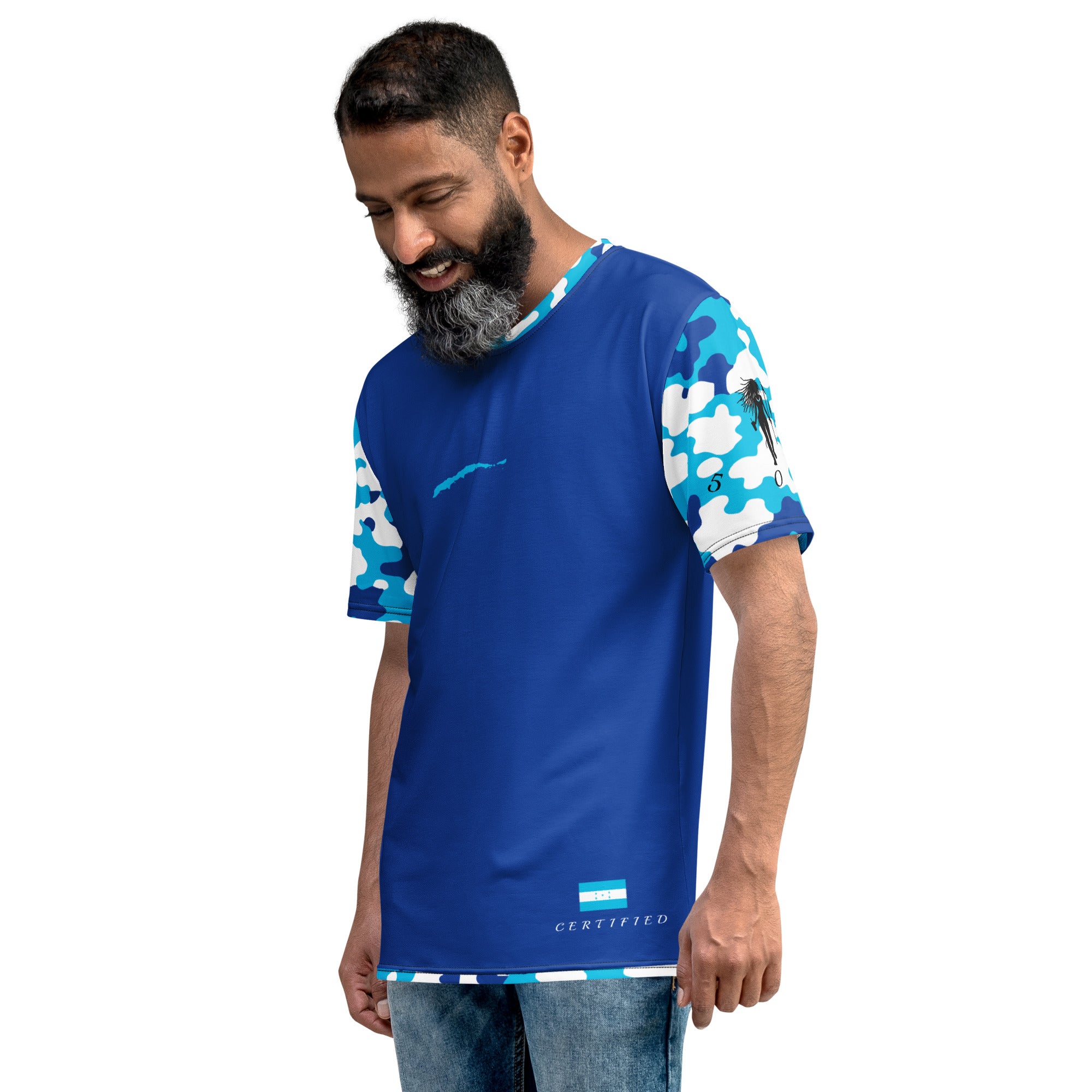 Honduras CAMO Fetren tee (Blue)-Fete Massive