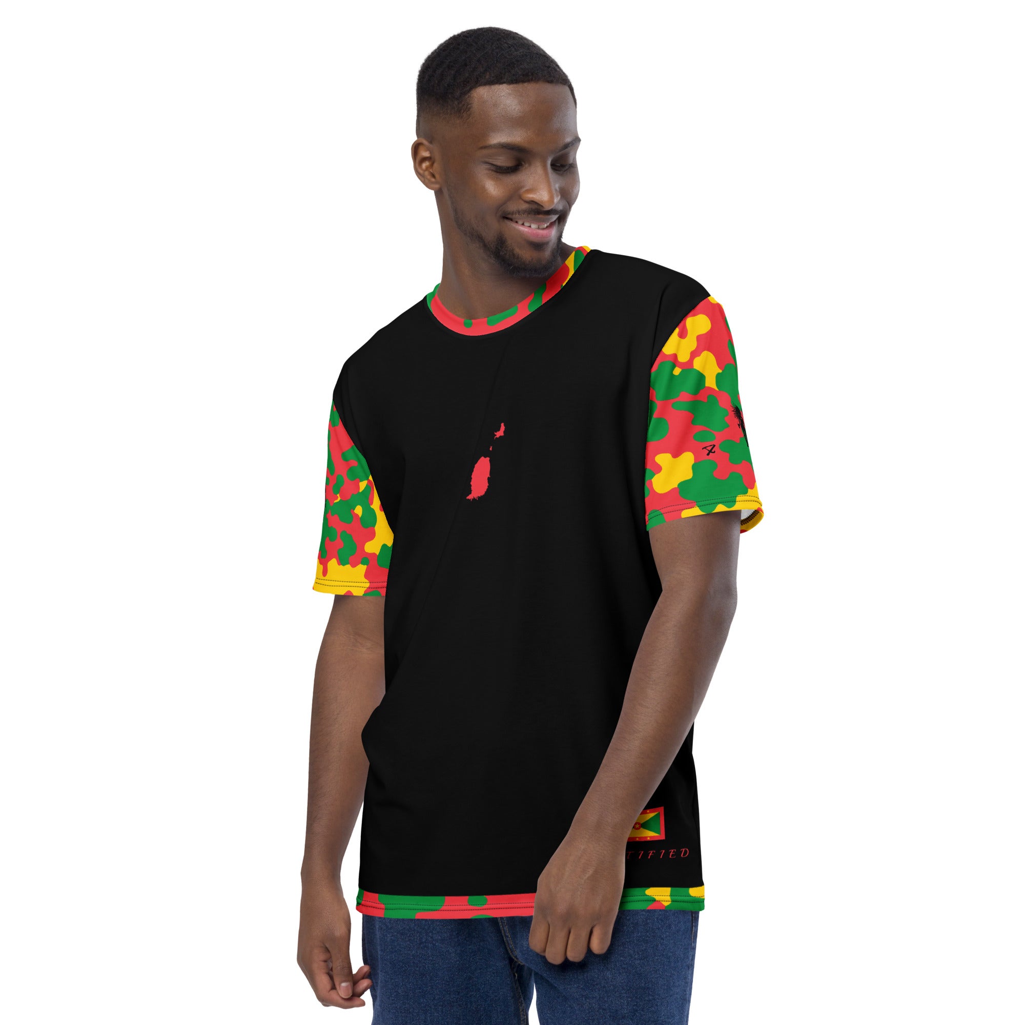 Grenada Fetren CAMO (Full Sleeve) Men's t-shirt (Black)-Fete Massive