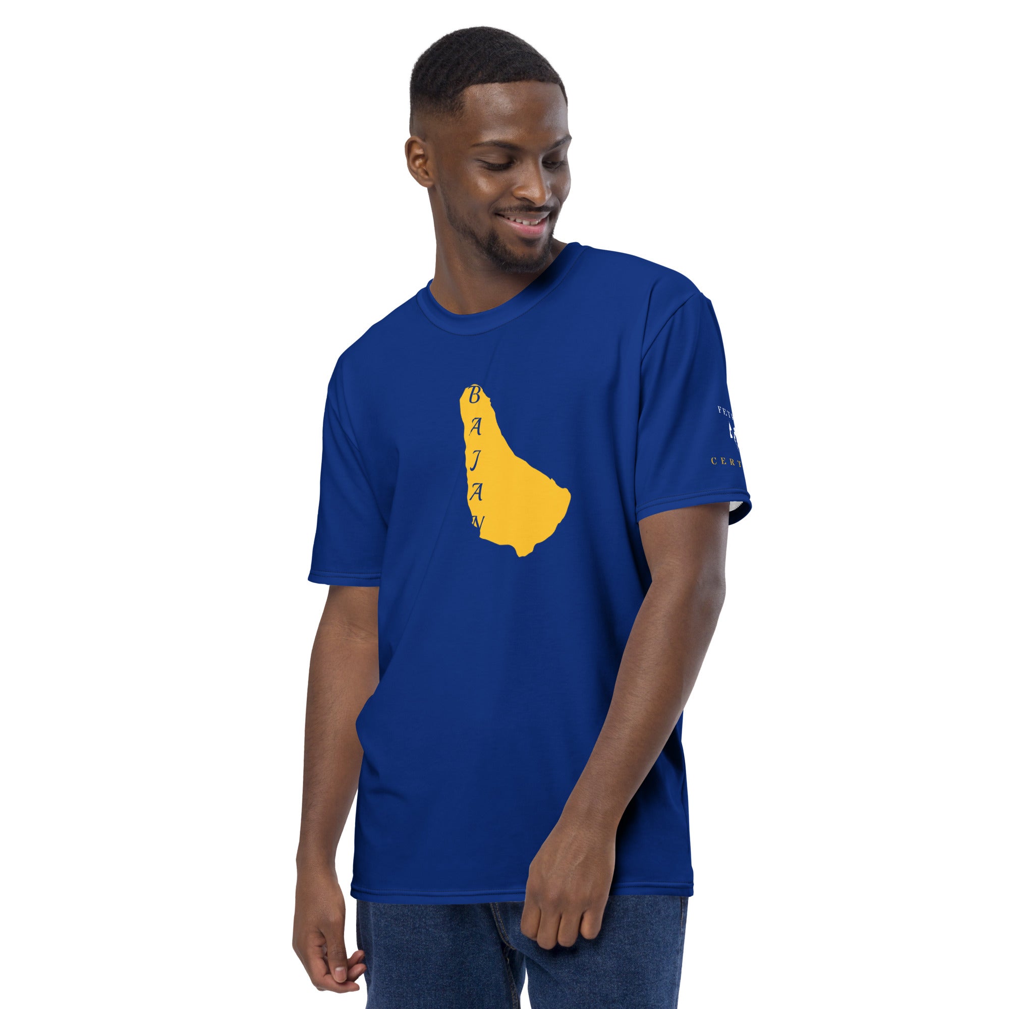 Barbados Fetren Men's t-shirt (Blue)-Fete Massive