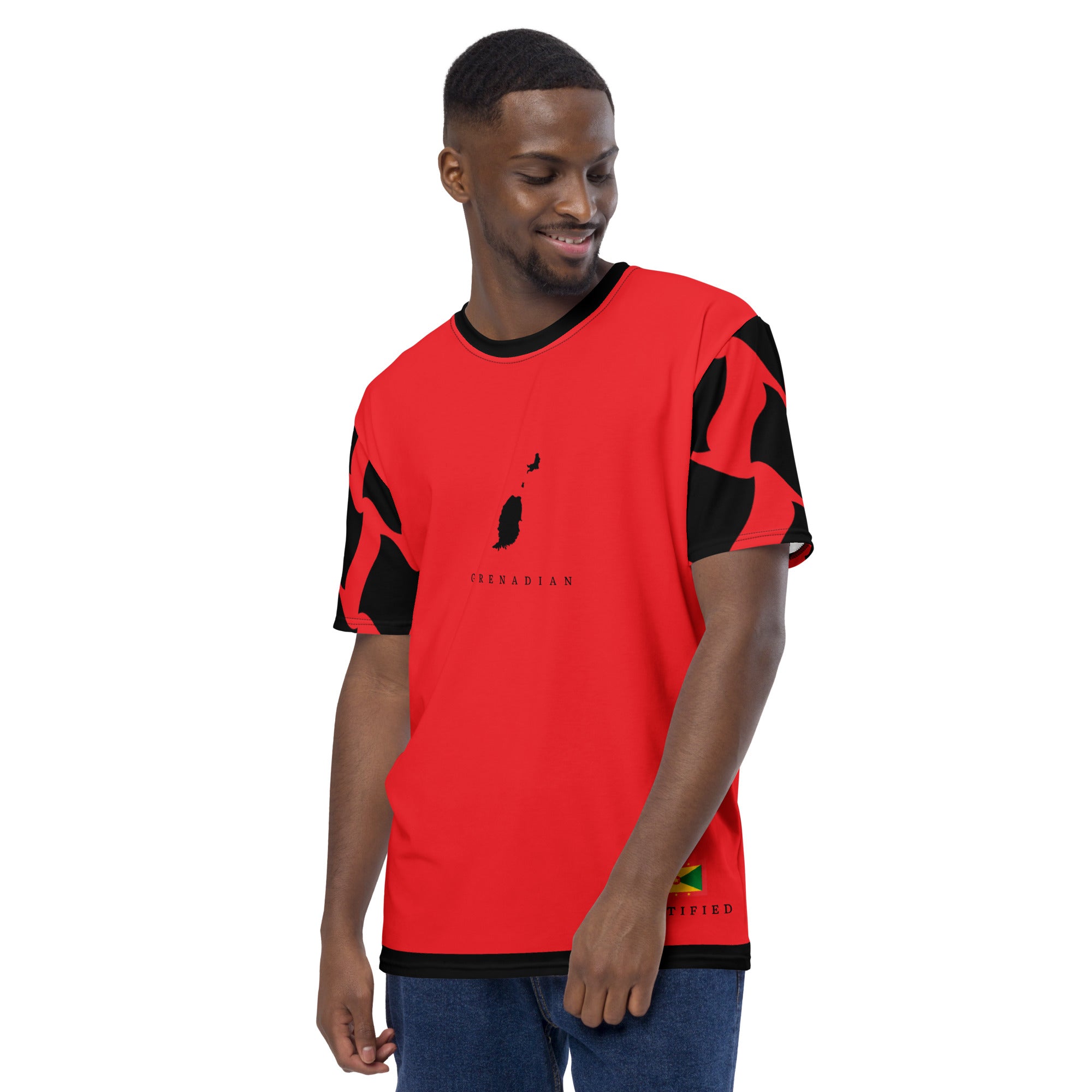 Grenada Off Script Men's t-shirt (Red)-Fete Massive