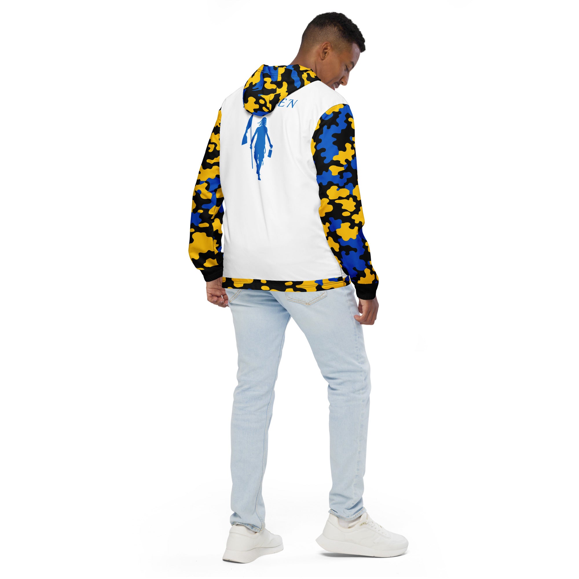 Fetren (Saint Lucia White) Men’s windbreaker-Fete Massive