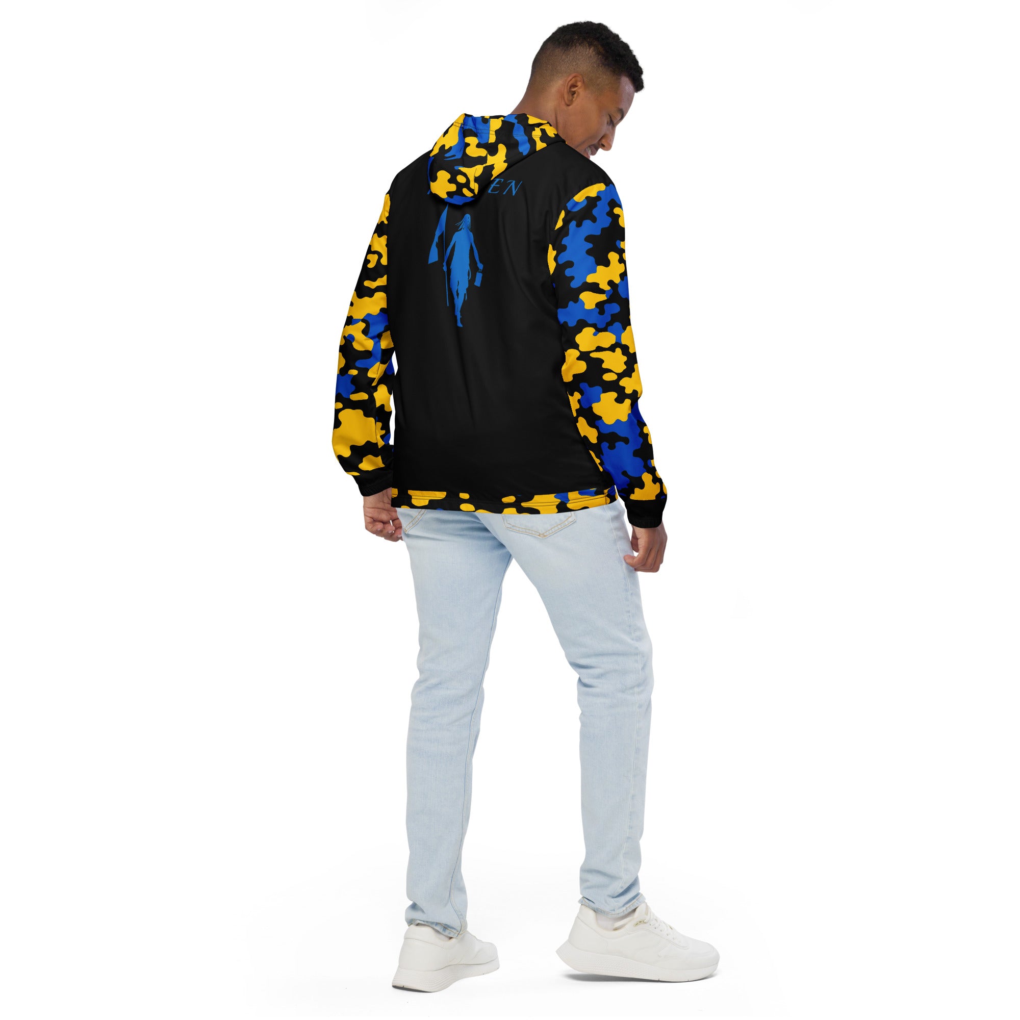 Fetren (Saint Lucia Black) Men’s windbreaker-Fete Massive