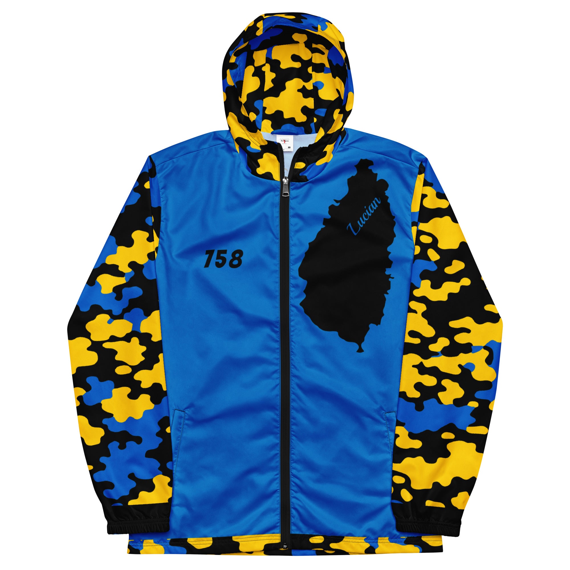 Fetren (Saint Lucia Blue) Men’s windbreaker-Fete Massive