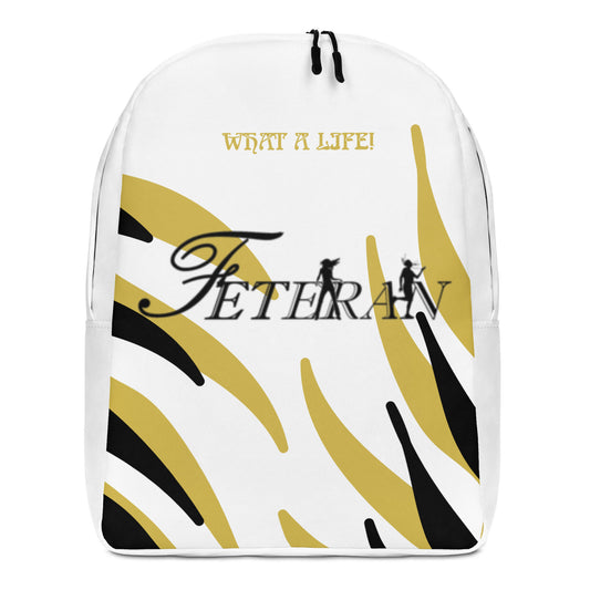 Feteran Black & Gold Minimalist Backpack