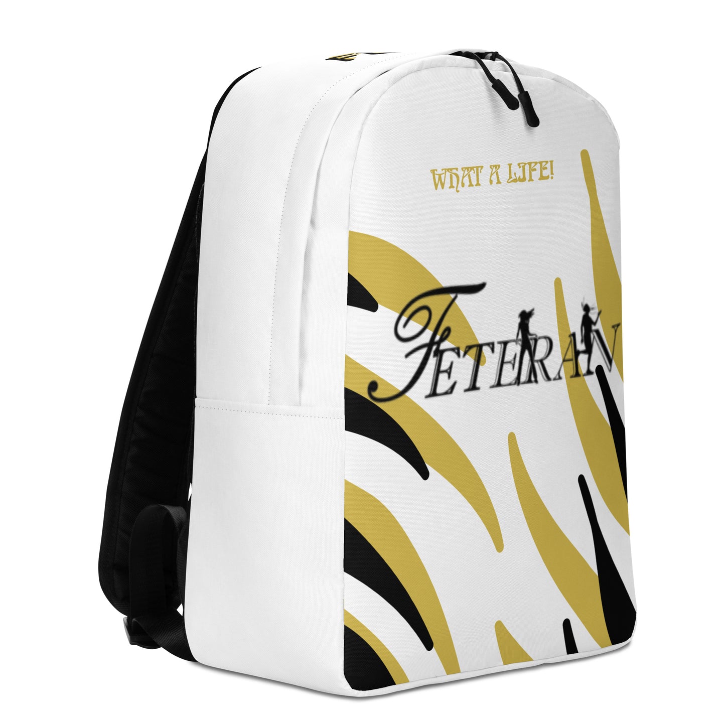 Feteran Black & Gold Minimalist Backpack