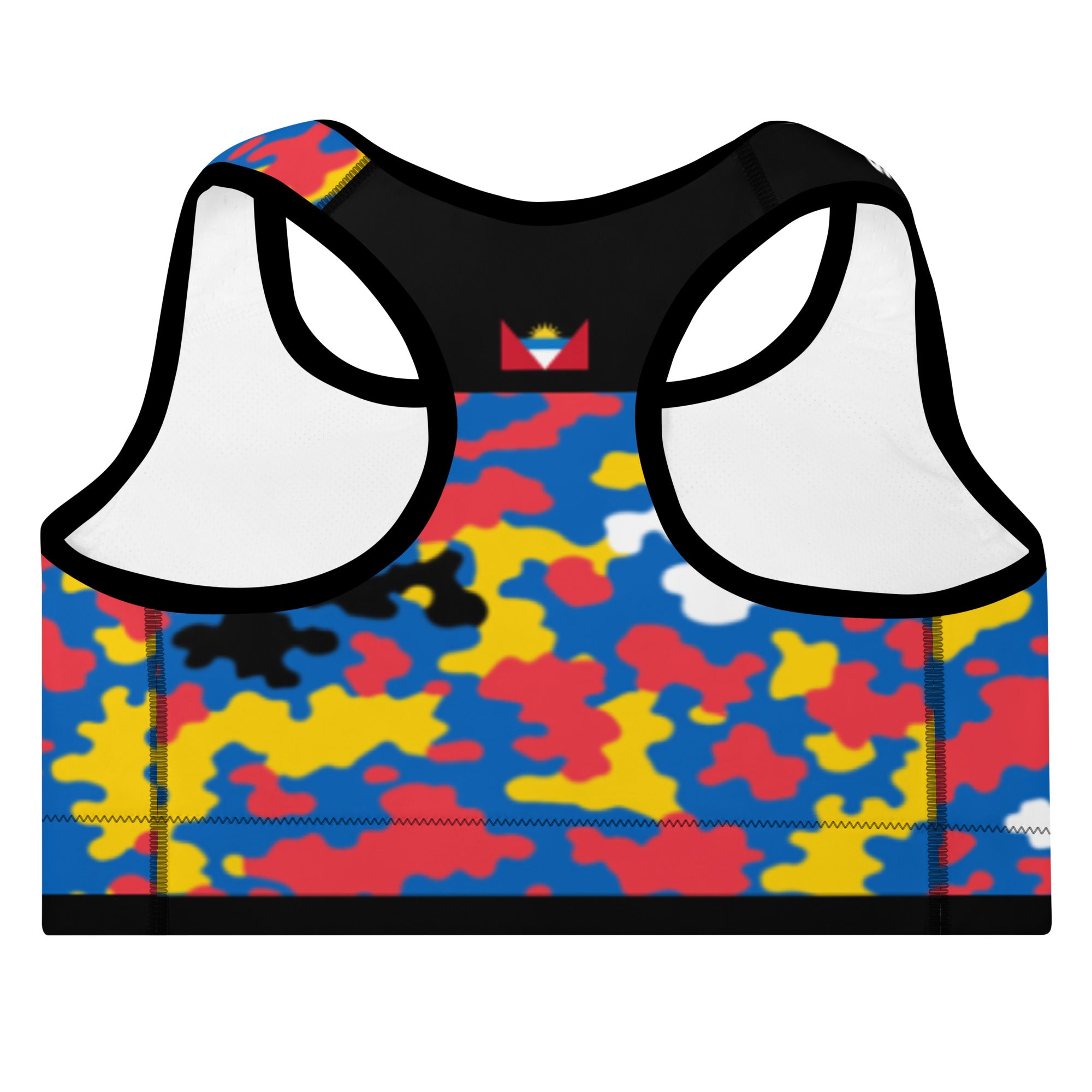 Antigua & Barbuda CAMO Padded Sports Bra-Fete Massive