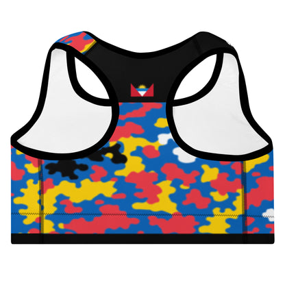 Antigua & Barbuda CAMO Padded Sports Bra