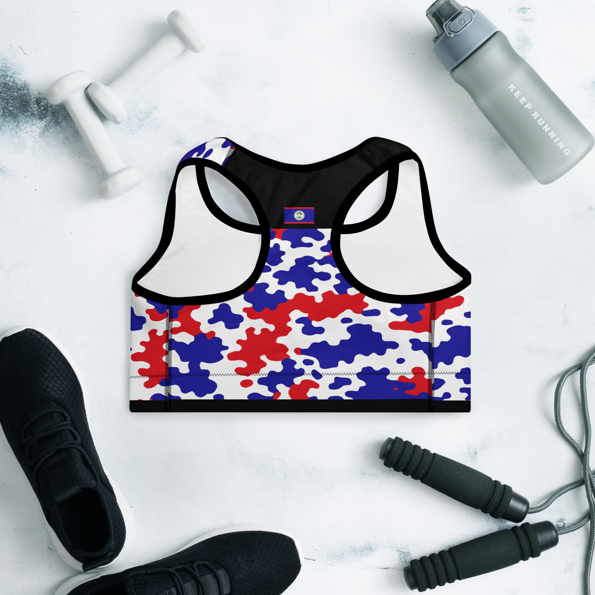 Belize CAMO Padded Sports Bra-Fete Massive