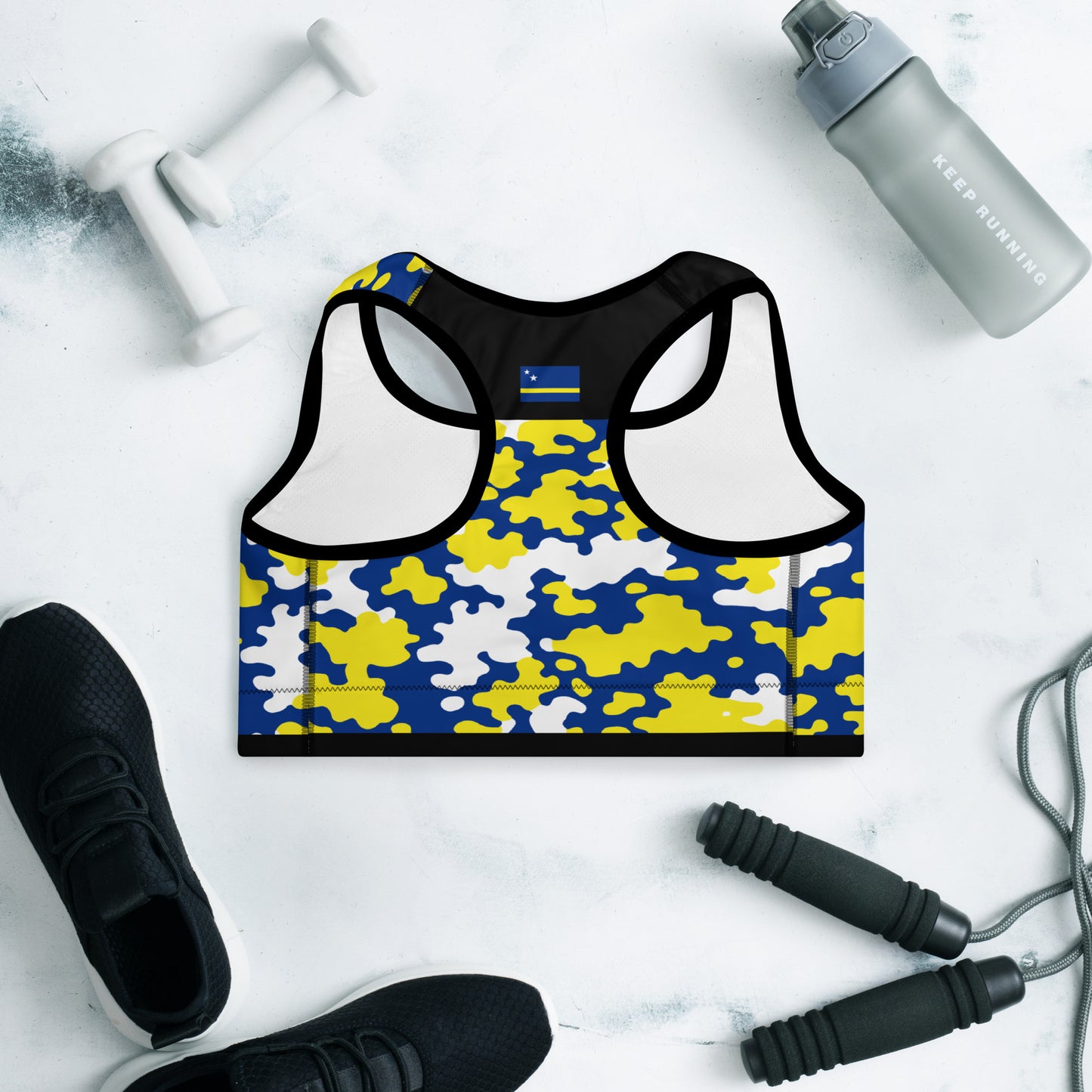 Curacao CAMO Padded Sports Bra