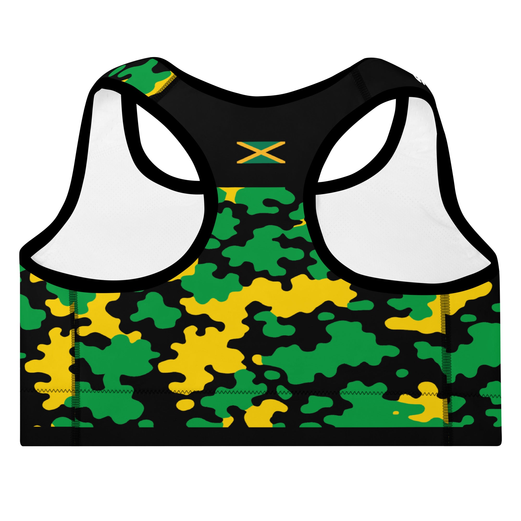 Jamaica CAMO Padded Sports Bra-Fete Massive