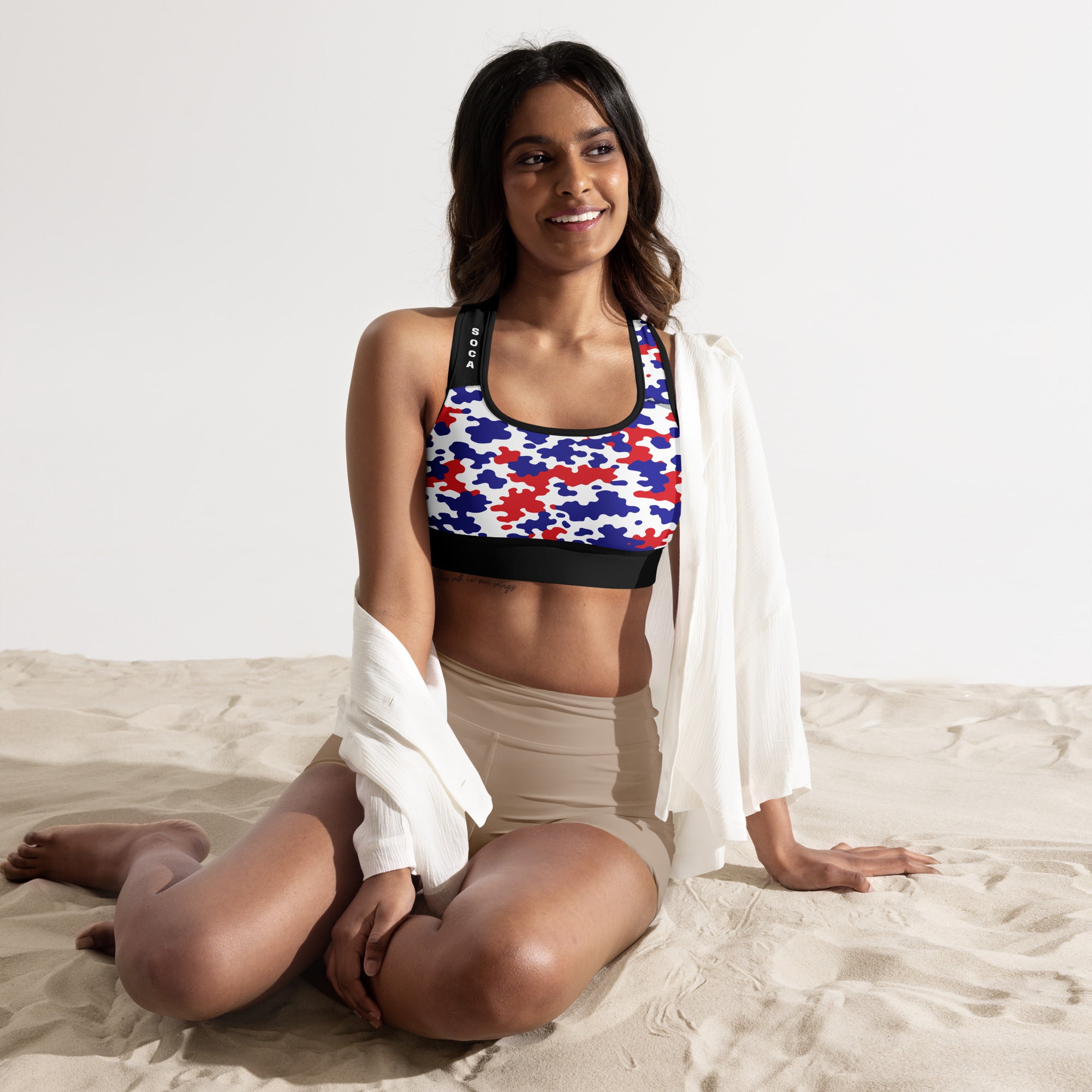 Belize CAMO Padded Sports Bra-Fete Massive