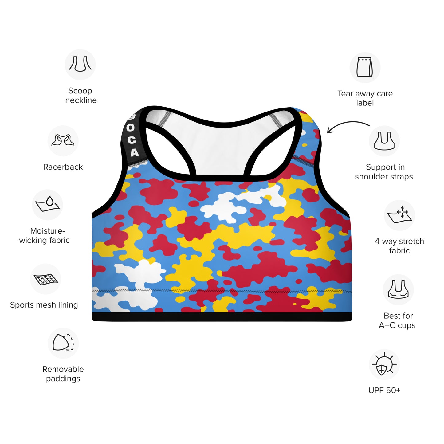 Aruba CAMO Padded Sports Bra