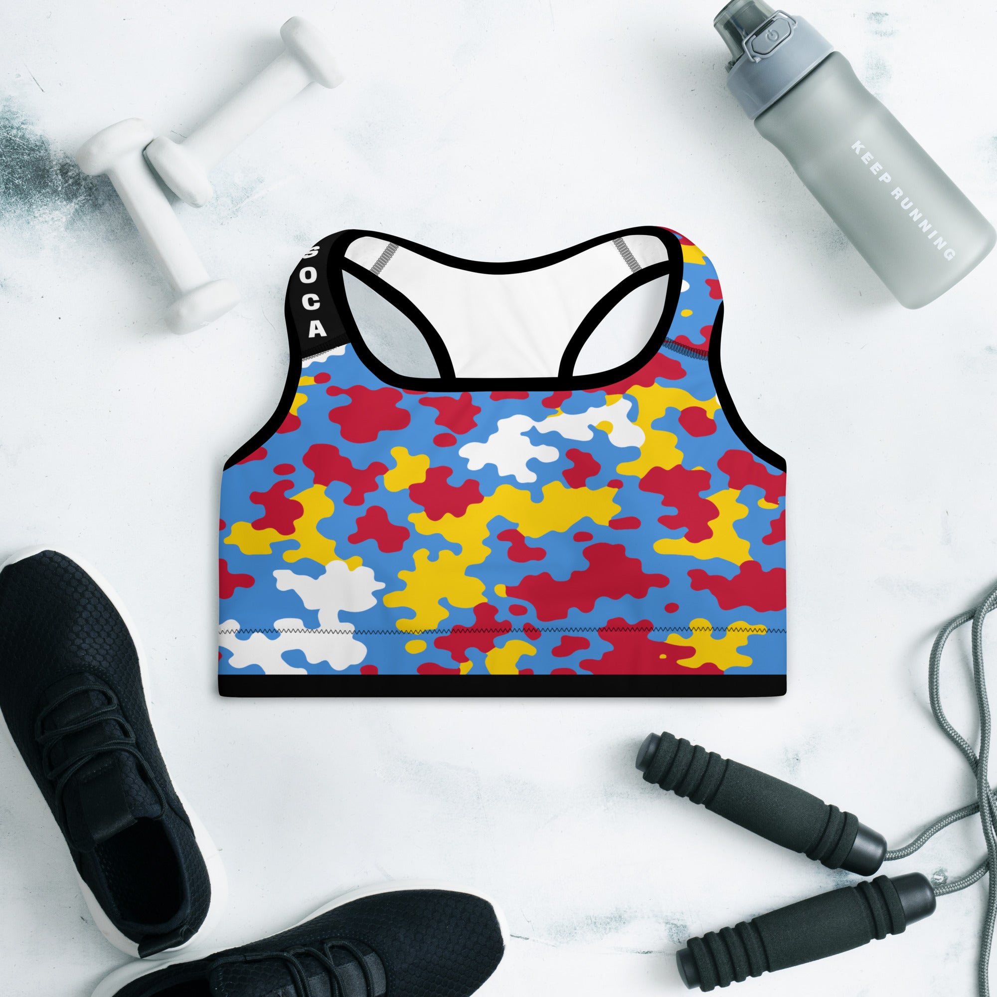 Aruba CAMO Padded Sports Bra-Fete Massive