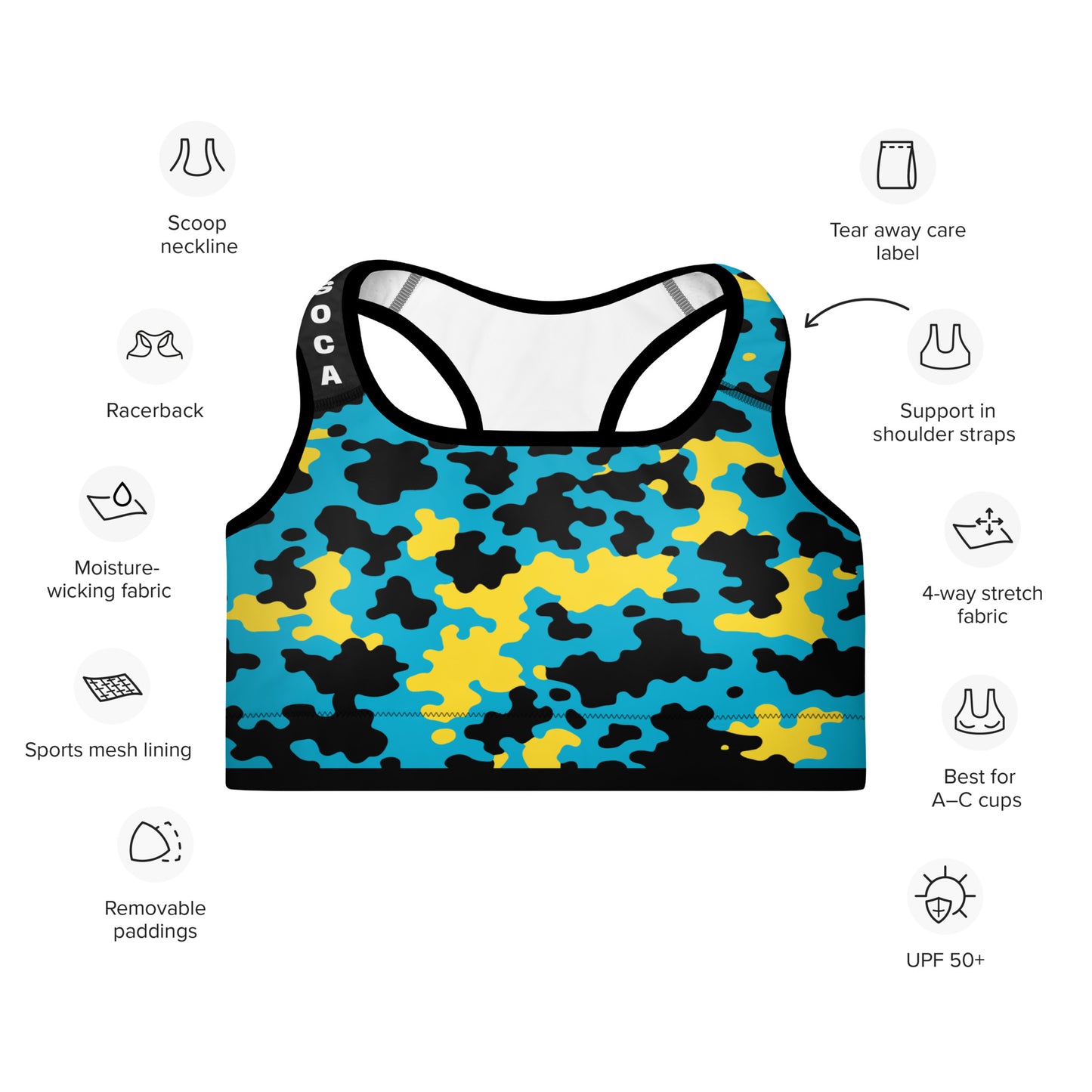 Bahamas CAMO Padded Sports Bra