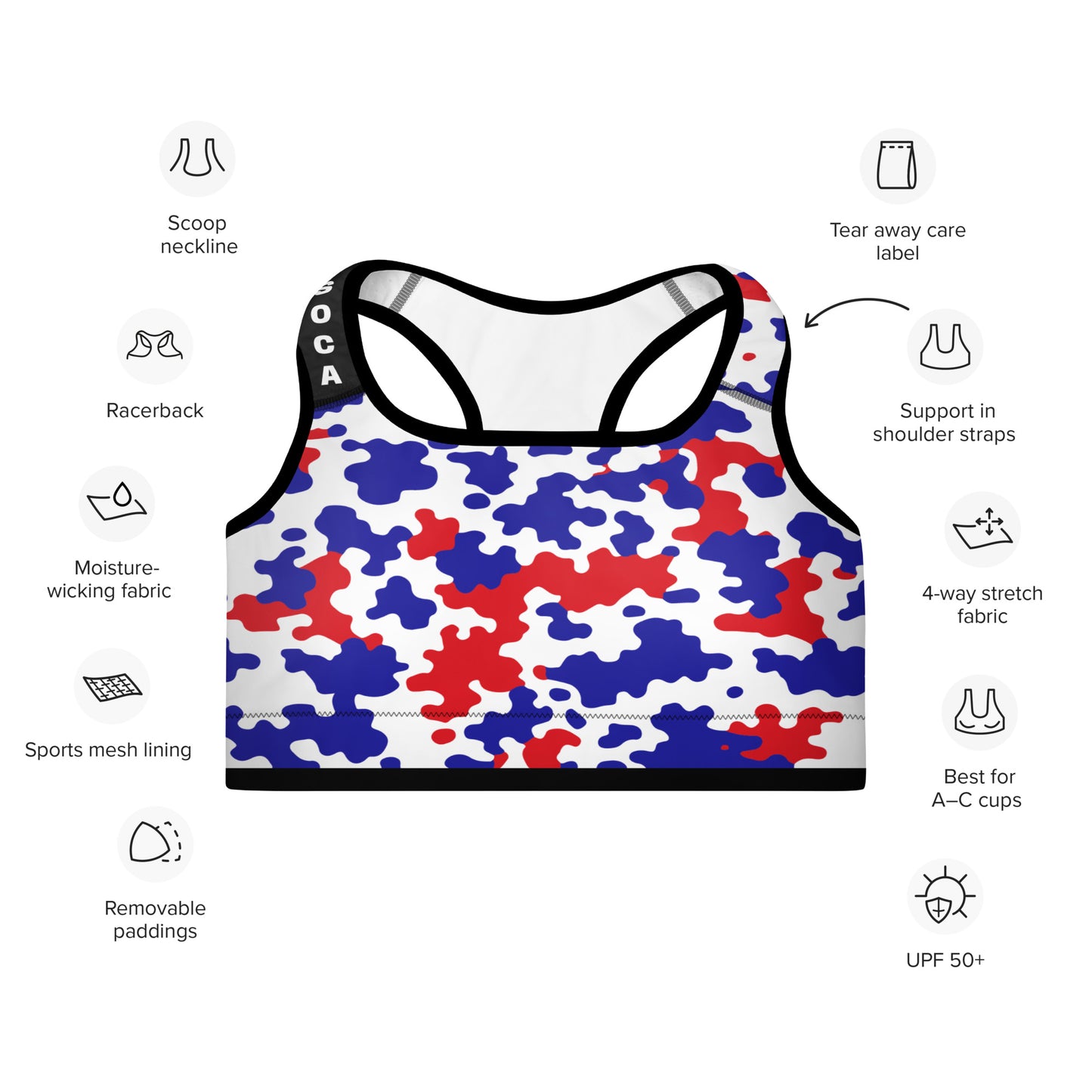 Belize CAMO Padded Sports Bra