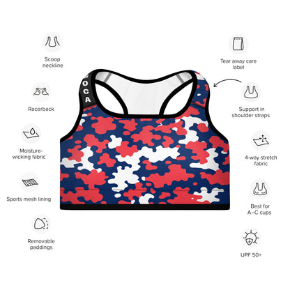 Cayman Islands CAMO Padded Sports Bra