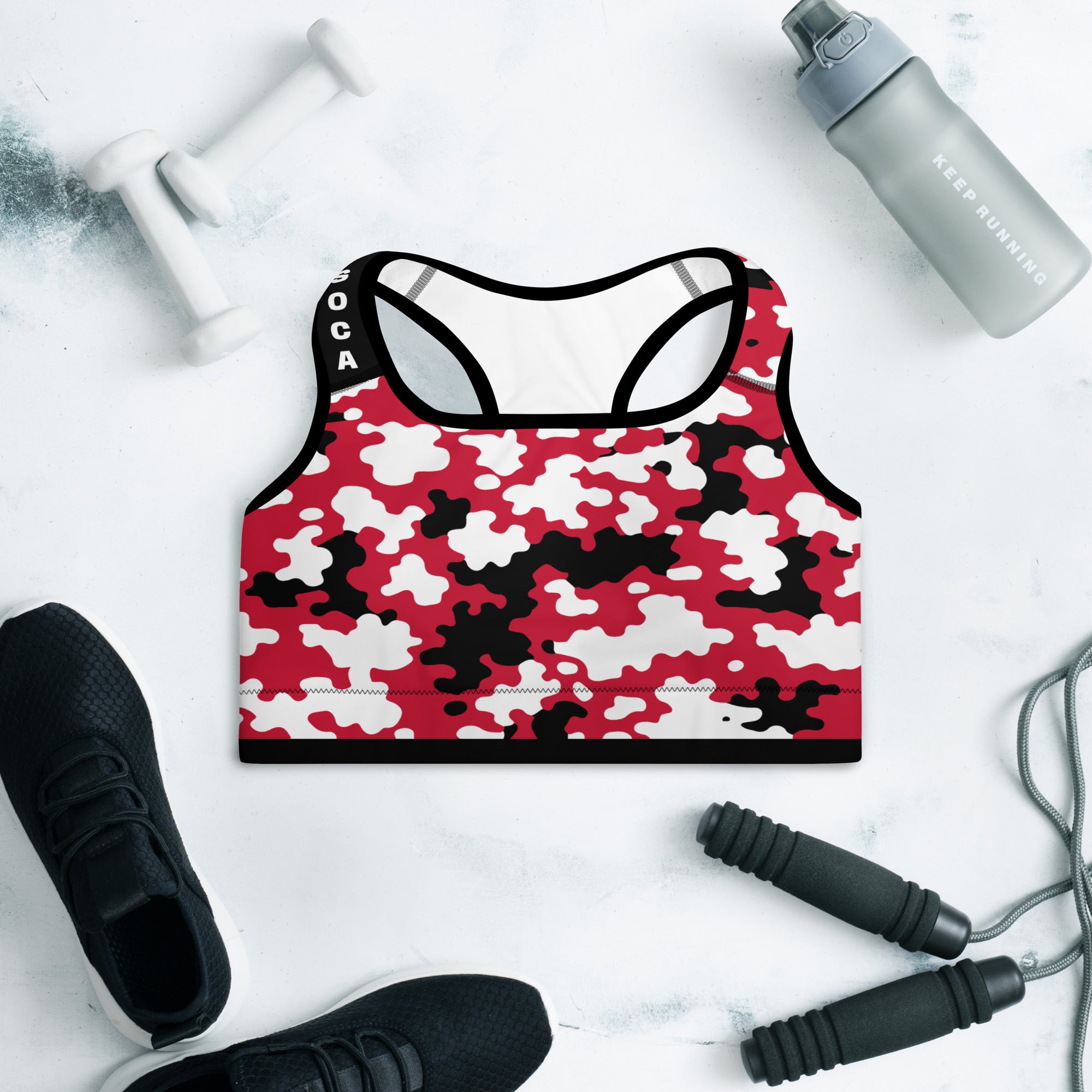 Trinidad CAMO Padded Sports Bra-Fete Massive