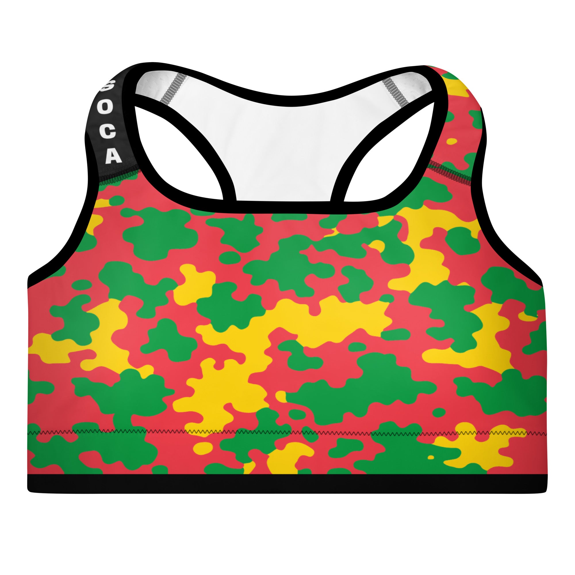 Grenanda CAMO Padded Sports Bra-Fete Massive