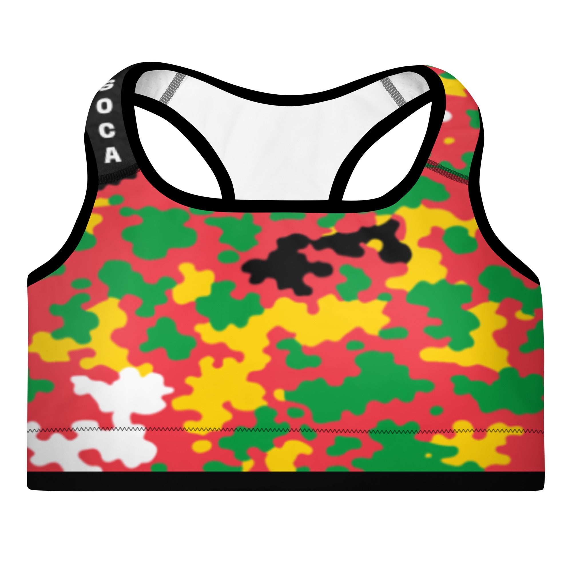 St. Kitts CAMO Padded Sports Bra-Fete Massive