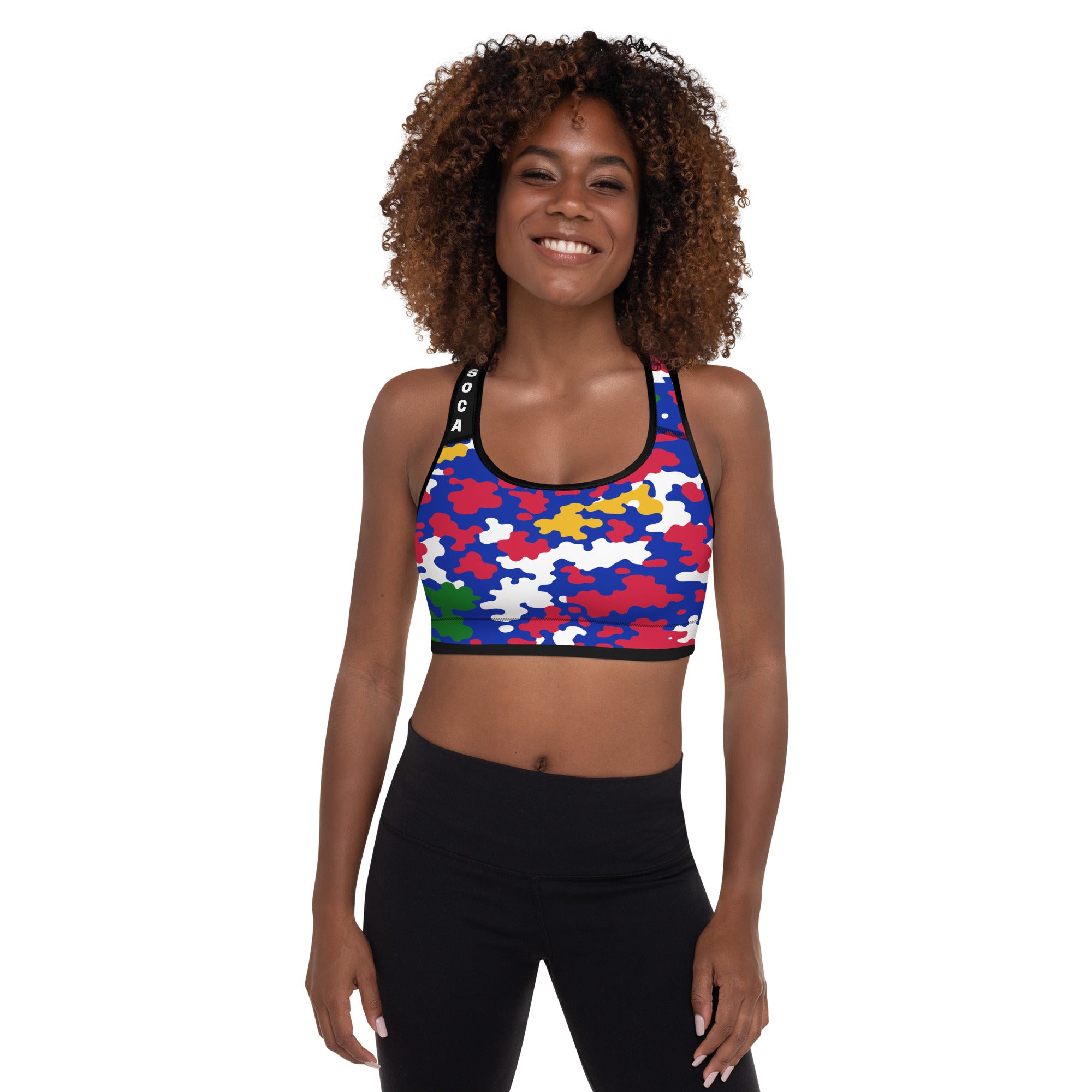 Haiti CAMO Padded Sports Bra-Fete Massive