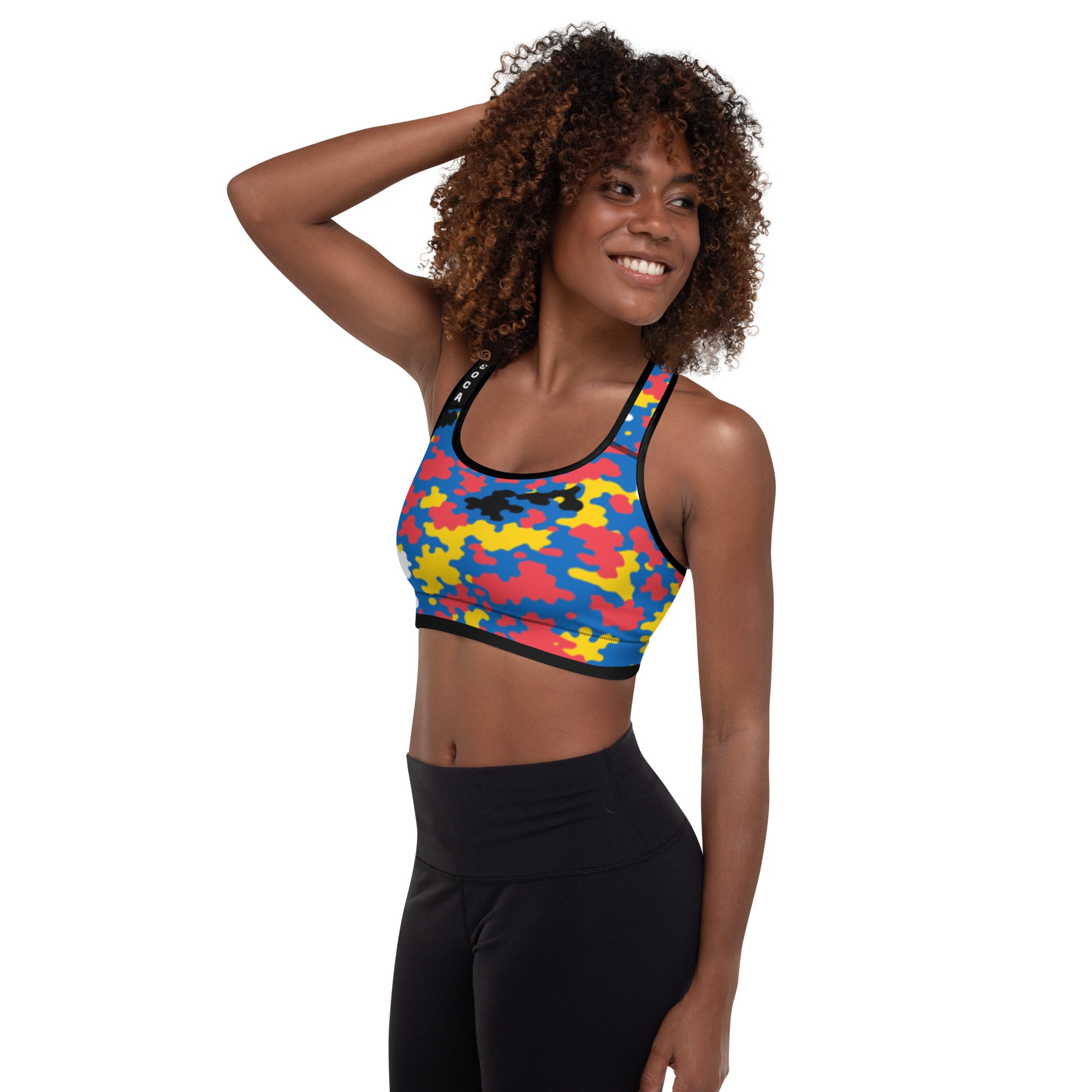 Antigua & Barbuda CAMO Padded Sports Bra-Fete Massive