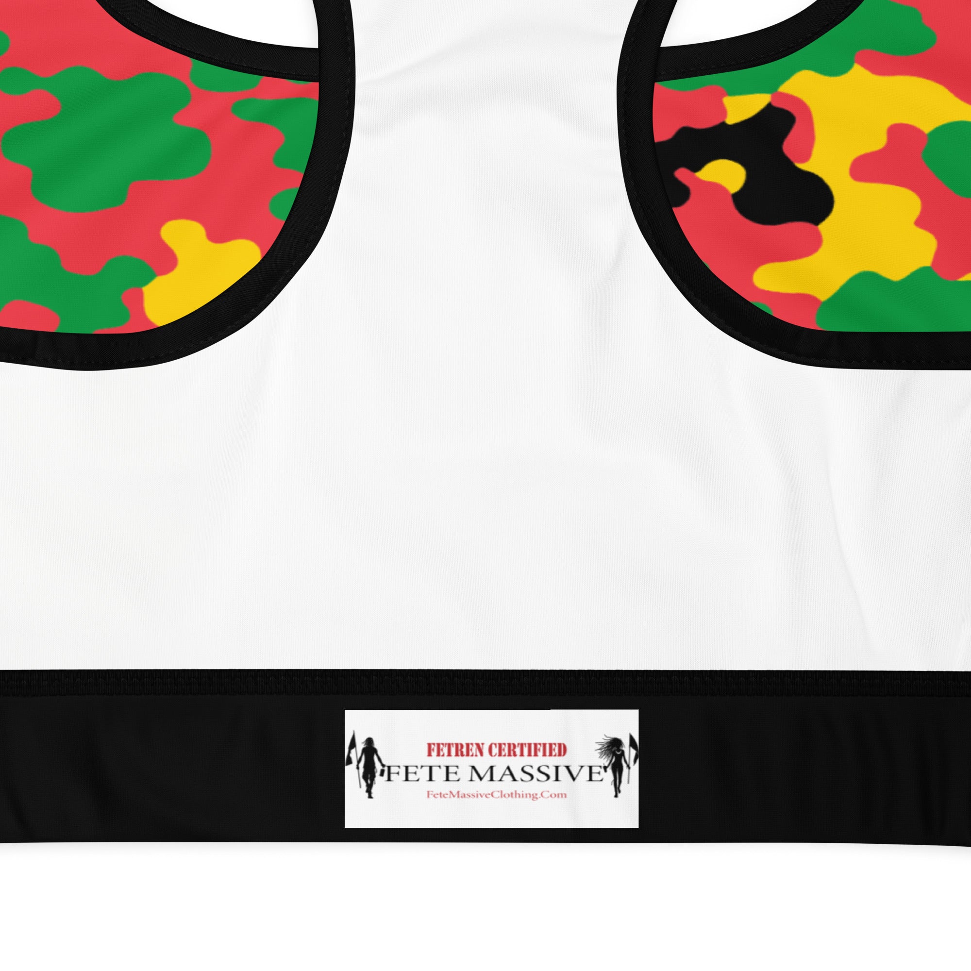 Guyana CAMO Padded Sports Bra-Fete Massive