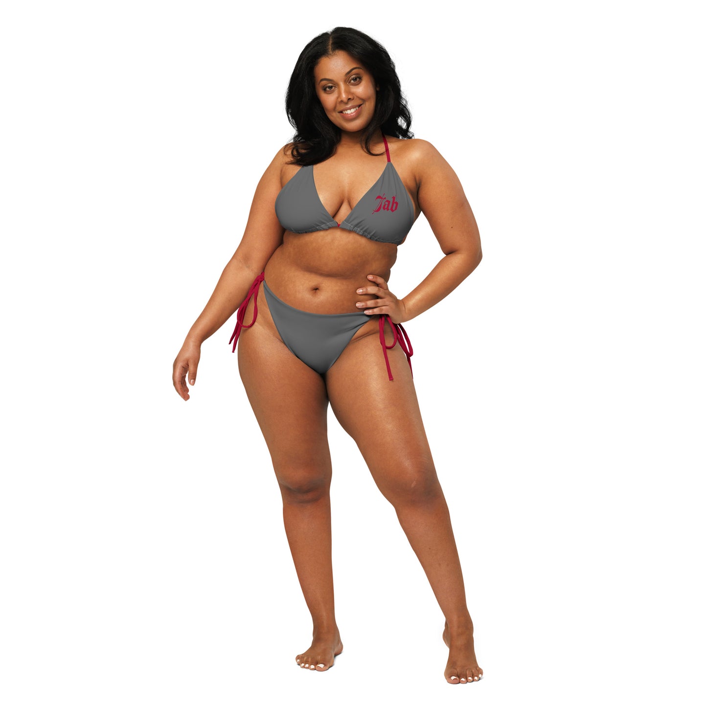 Jab & Soca string bikini Red and Grey