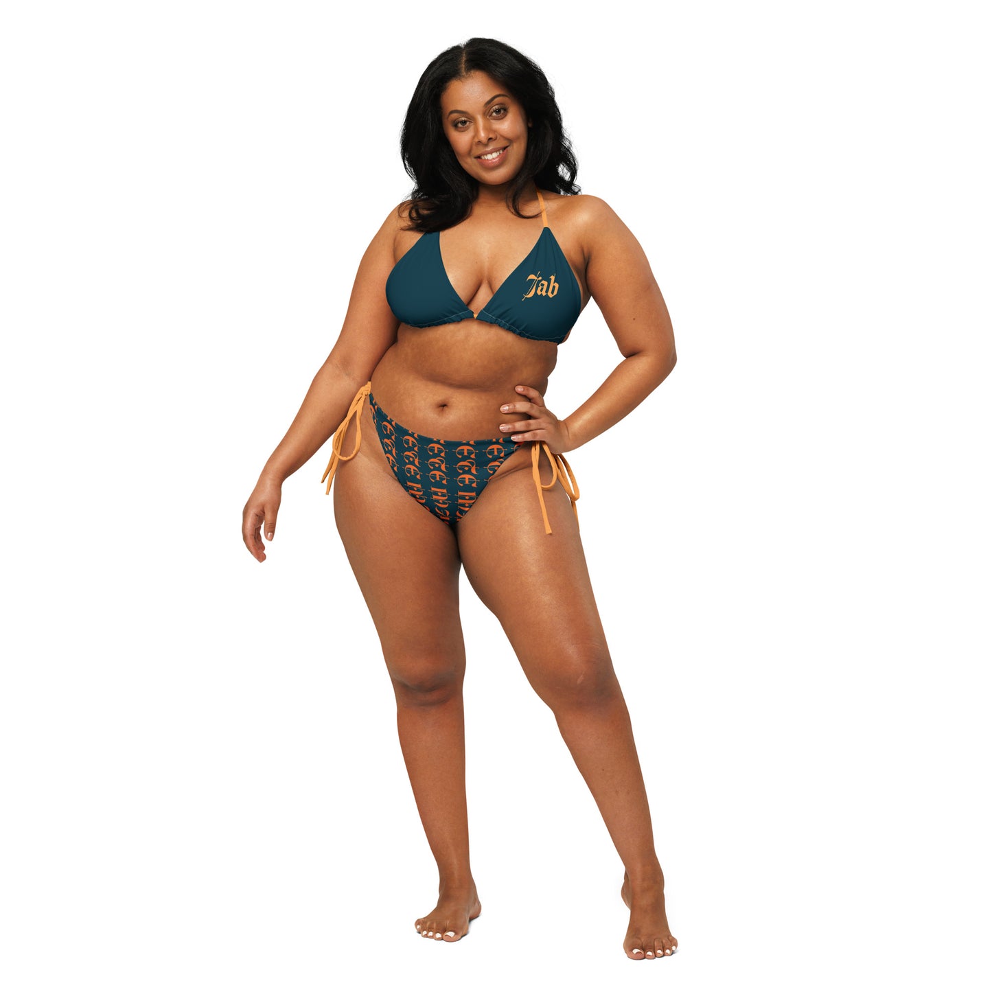 Jab & Soca string bikini dark teal and Orange