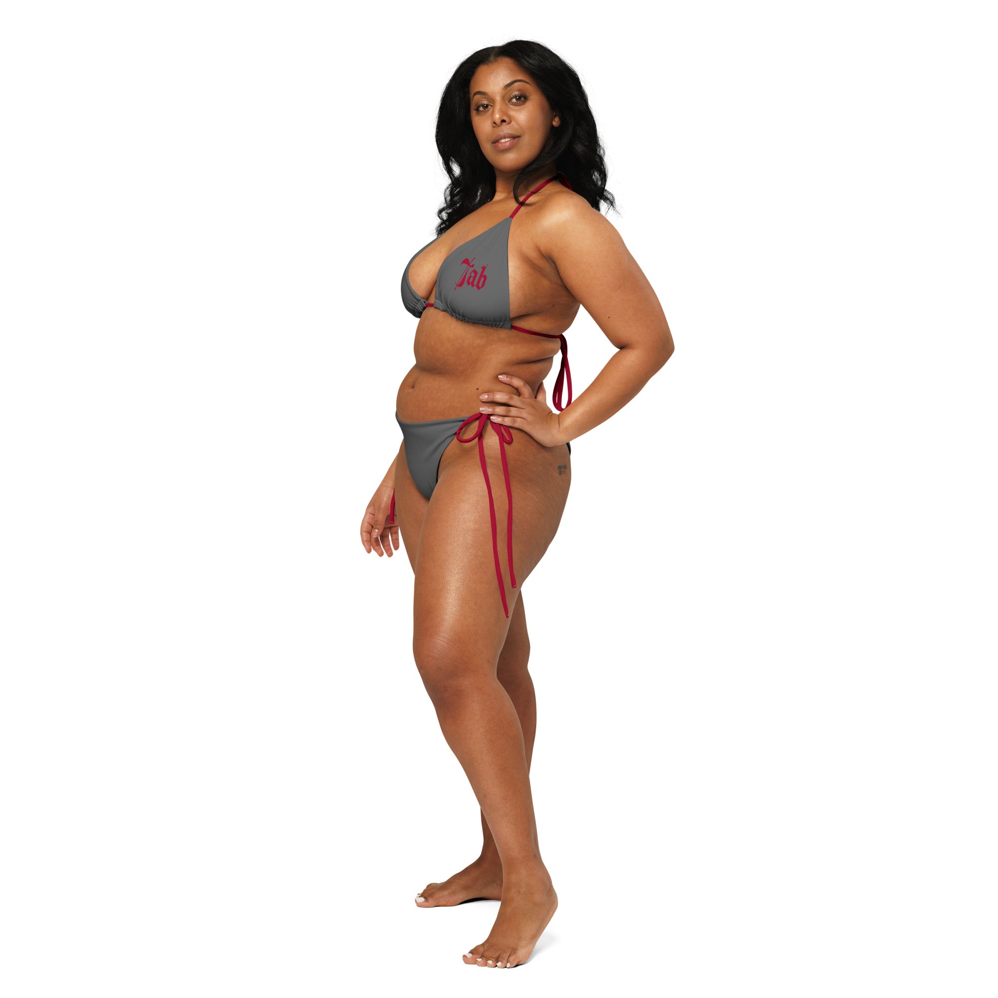 Jab & Soca string bikini Red and Grey-Fete Massive