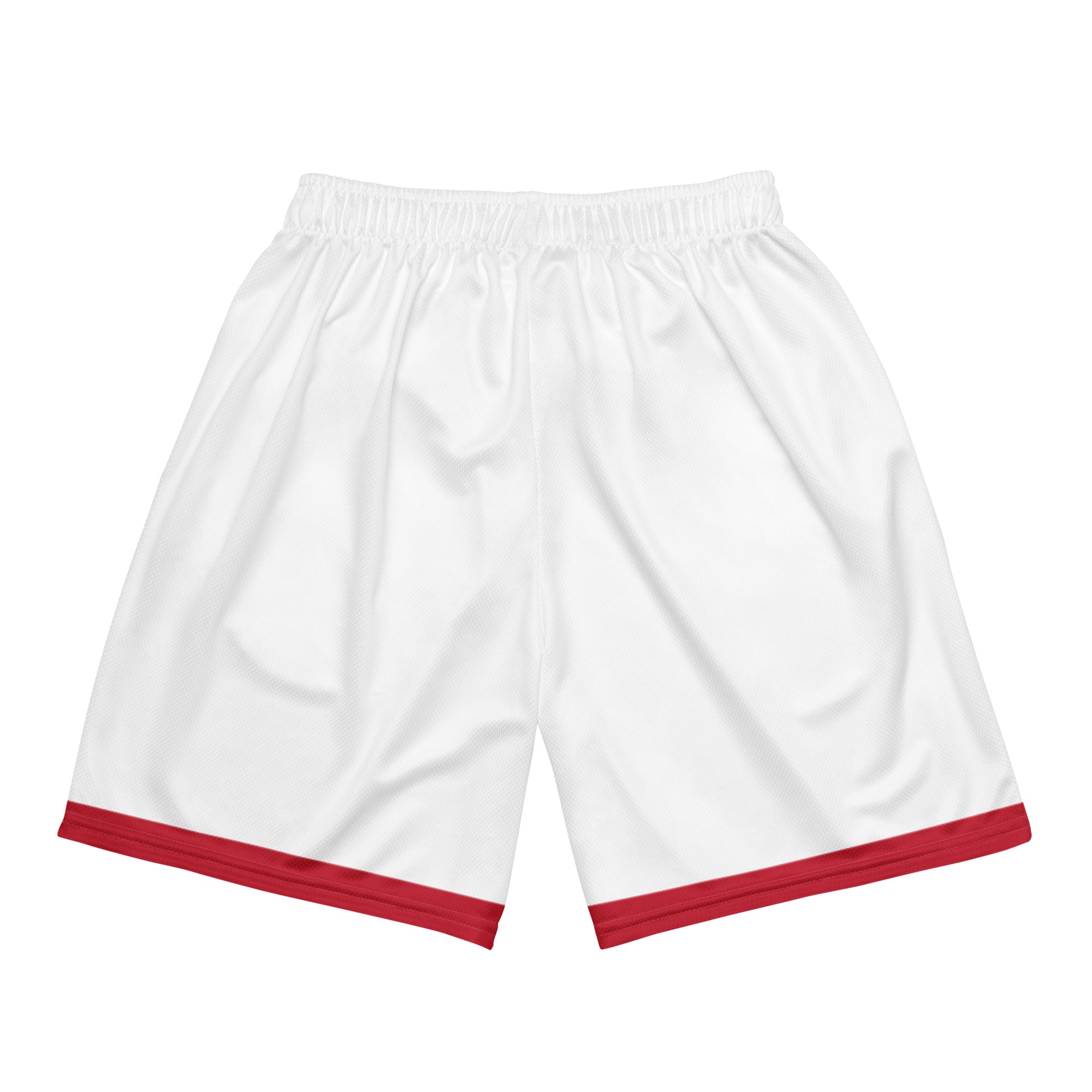 Exercise with WUK - Unisex mesh shorts (Red trim)-Fete Massive