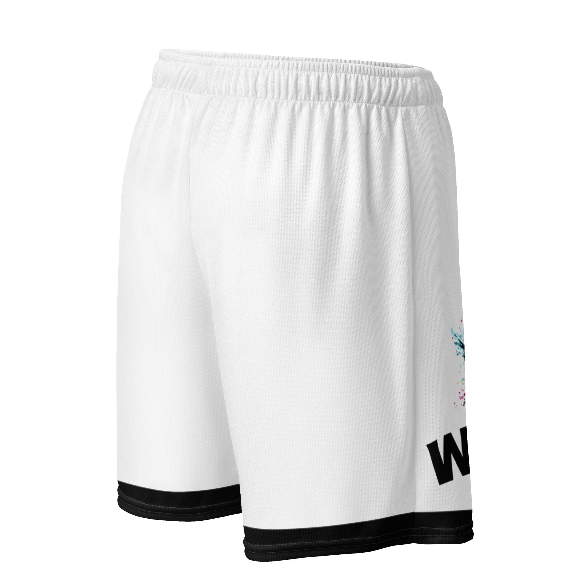 Exercise with WUK - Unisex mesh shorts (Black Trim)-Fete Massive