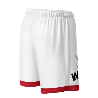 Exercise with WUK - Unisex mesh shorts (Red trim)