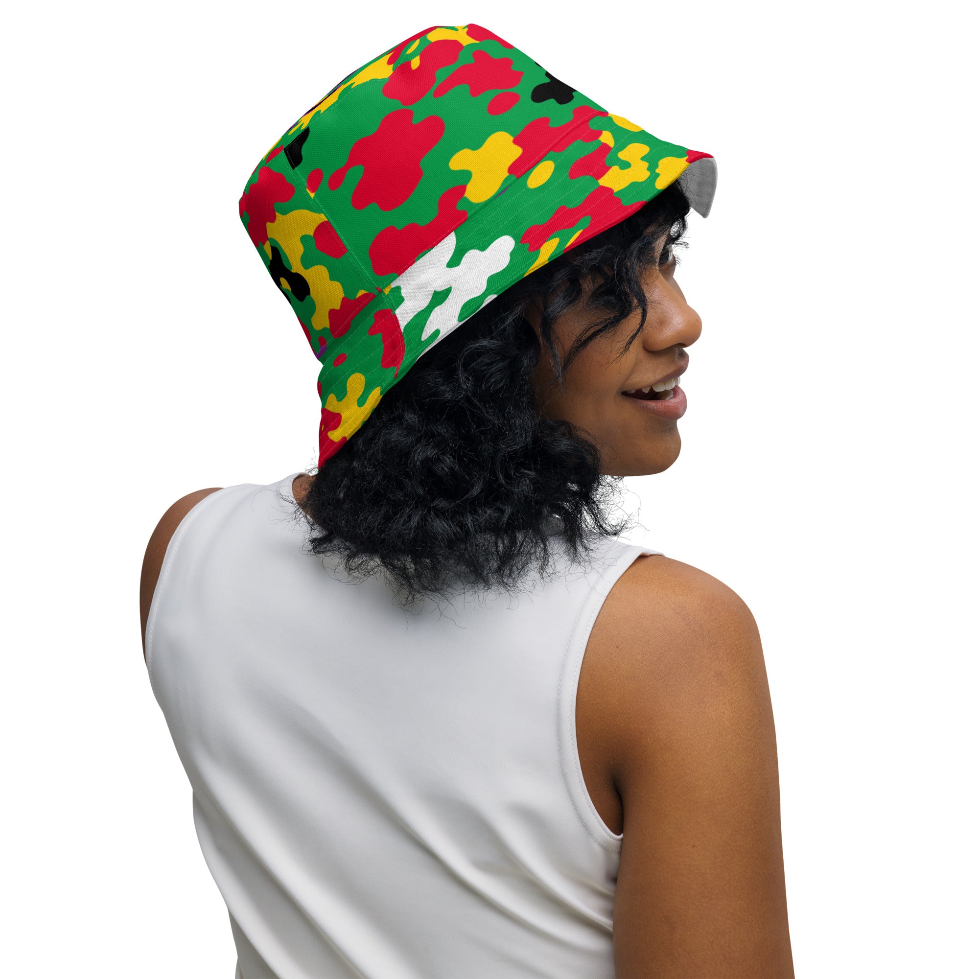 Dominica CAMO Reversible bucket hat-Fete Massive