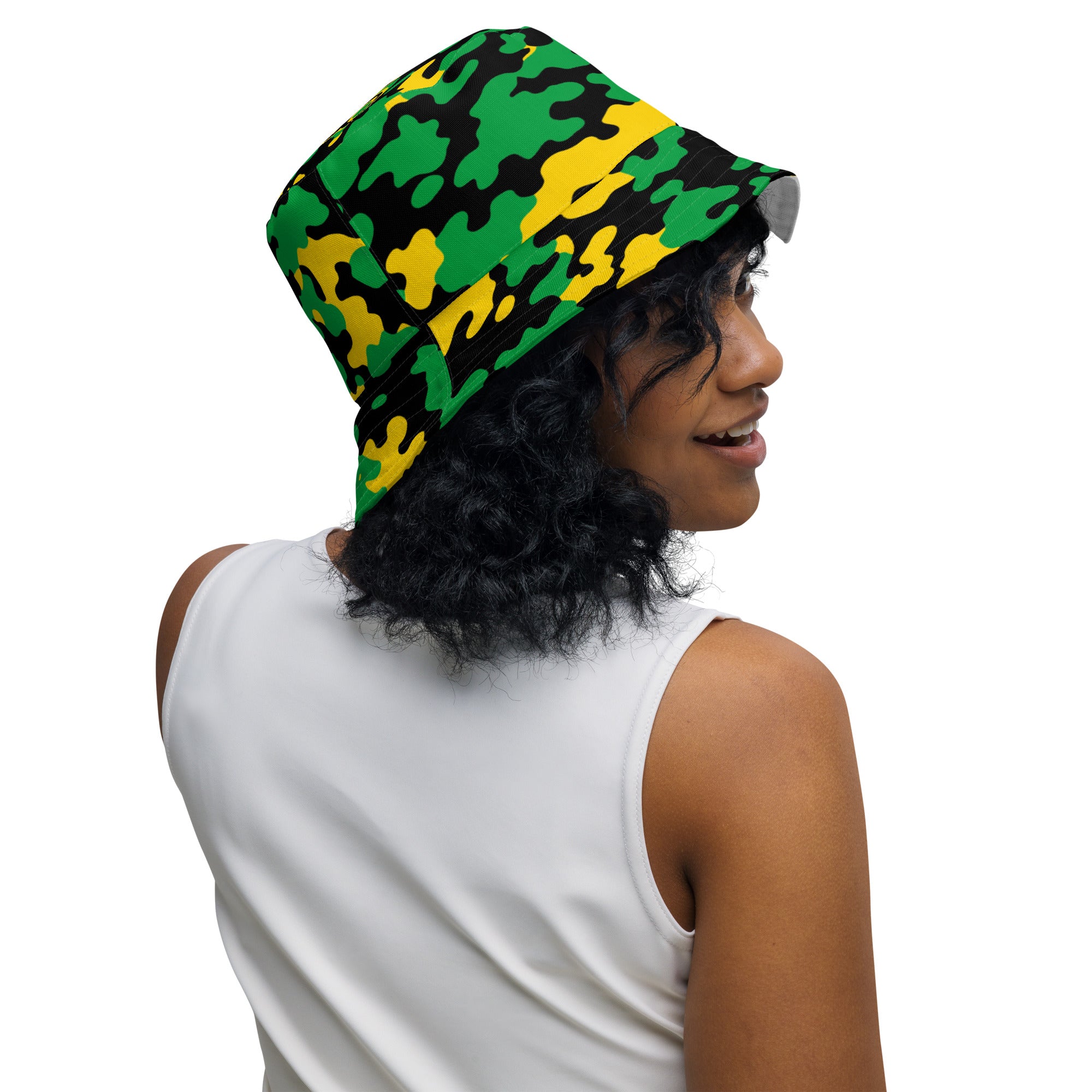 Jamaica CAMO Reversible bucket hat-Fete Massive