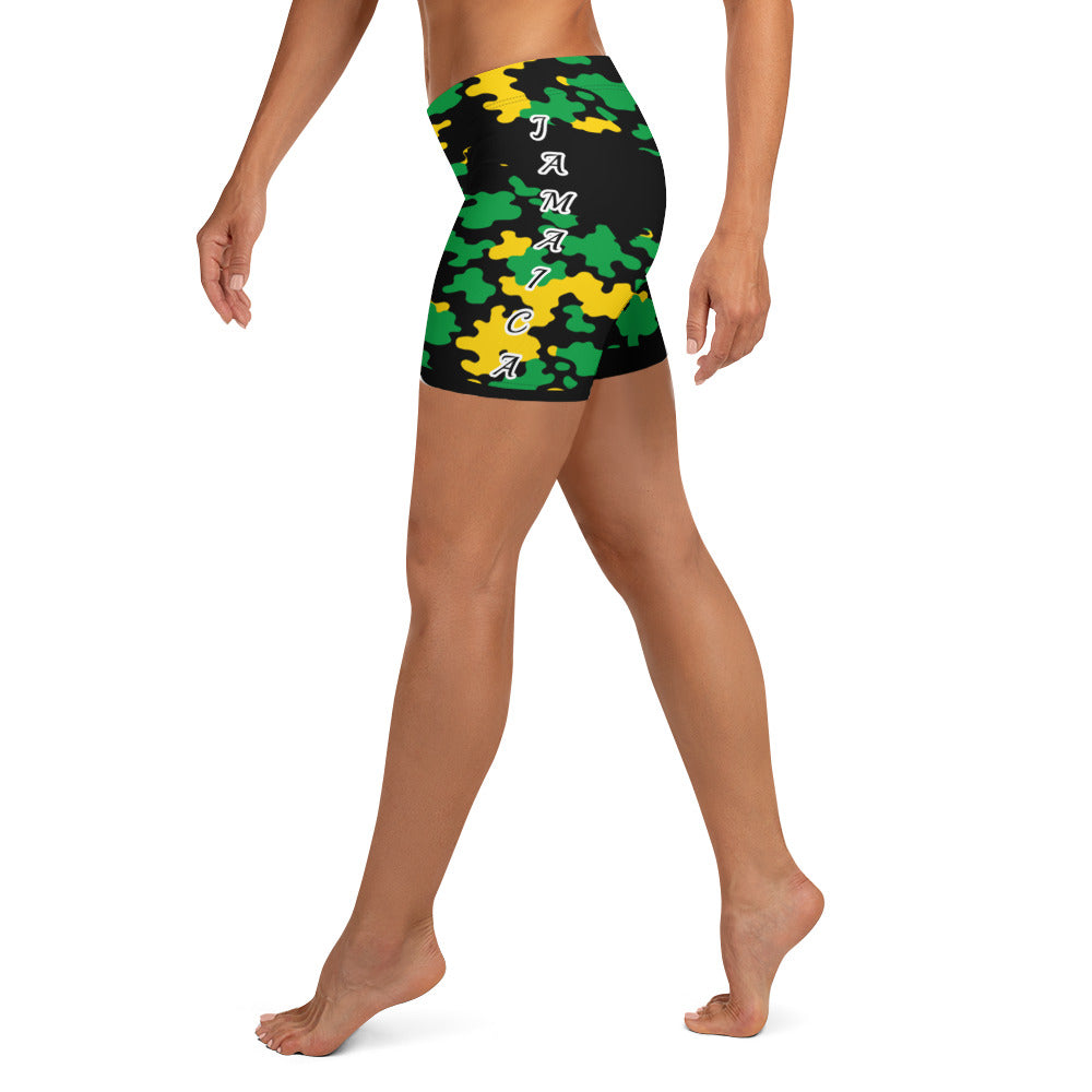 Jamaica CAMO Shorts-Fete Massive