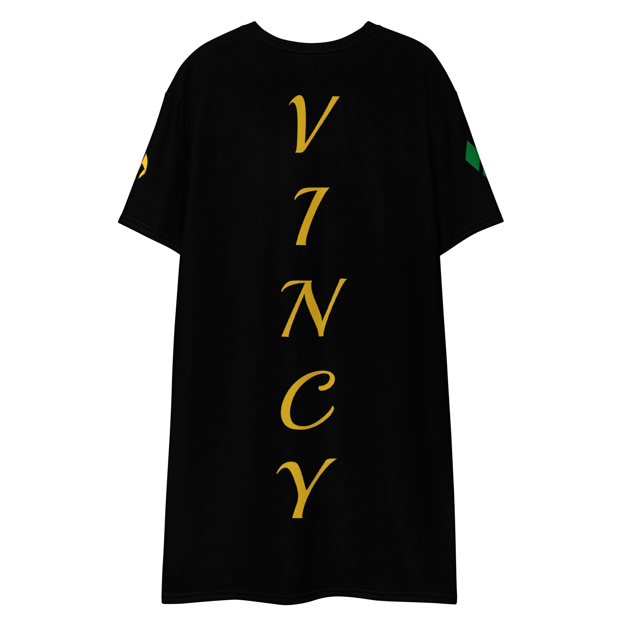 Saint Vincent Vincy T-shirt dress (Black)-Fete Massive