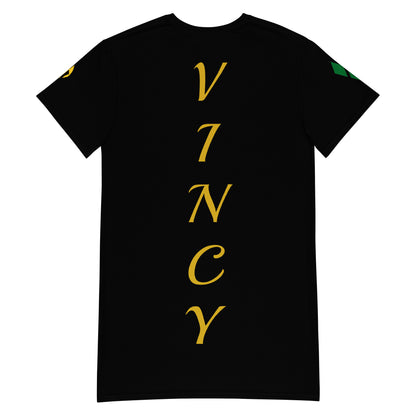 Saint Vincent Vincy T-shirt dress (Black)-Fete Massive