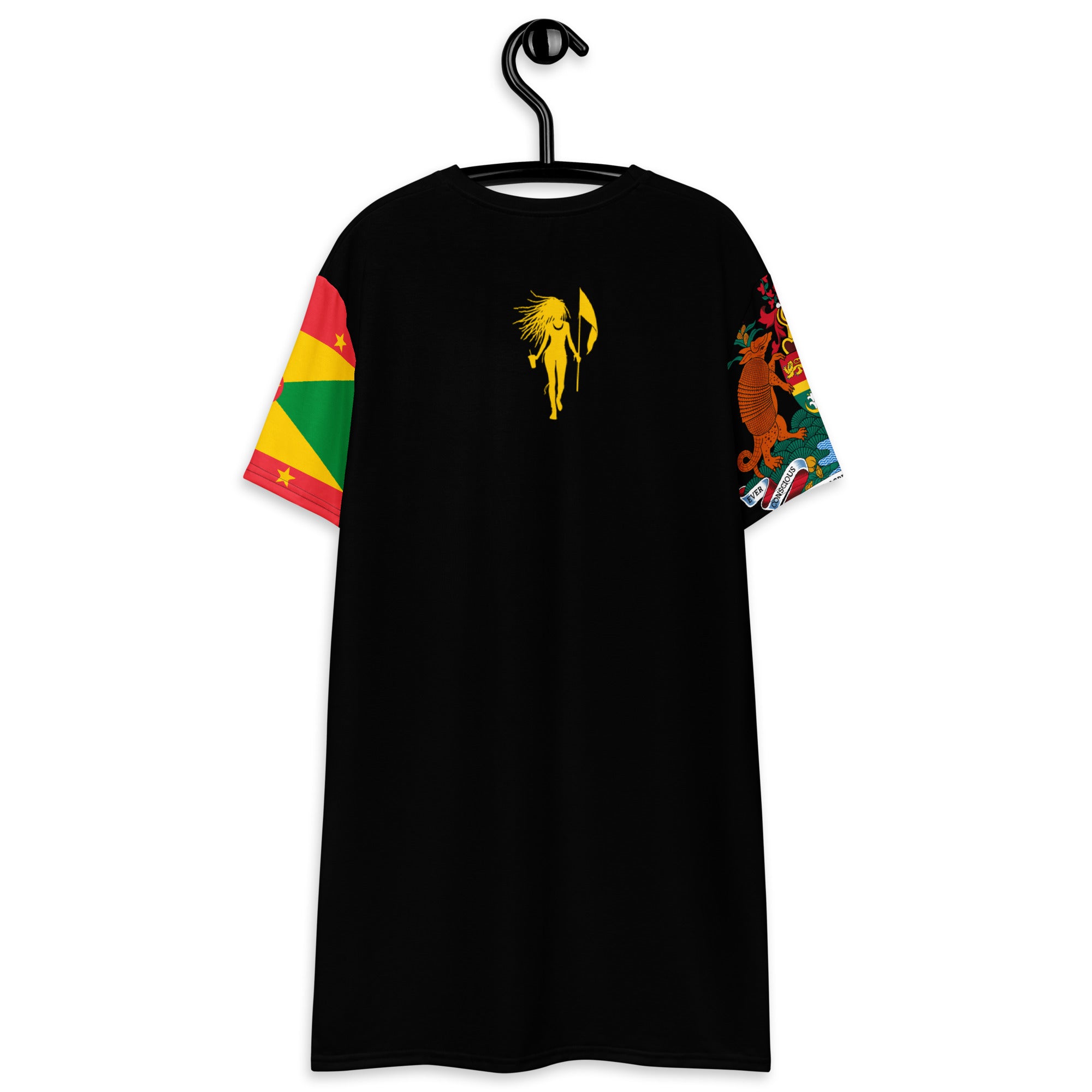 Grenada T-shirt dress (Flag & Coat of arms sleeve)-Fete Massive