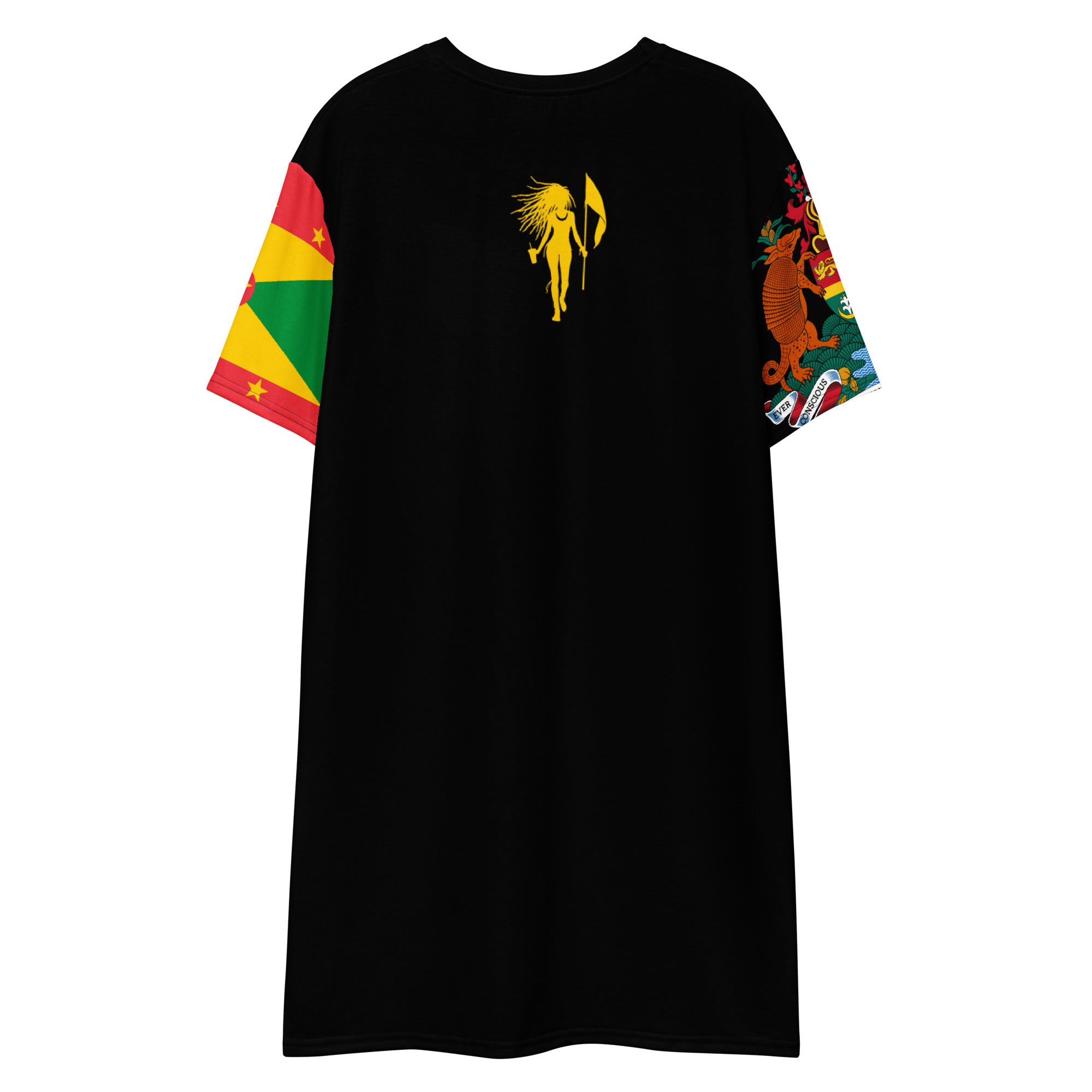 Grenada T-shirt dress (Flag & Coat of arms sleeve)-Fete Massive