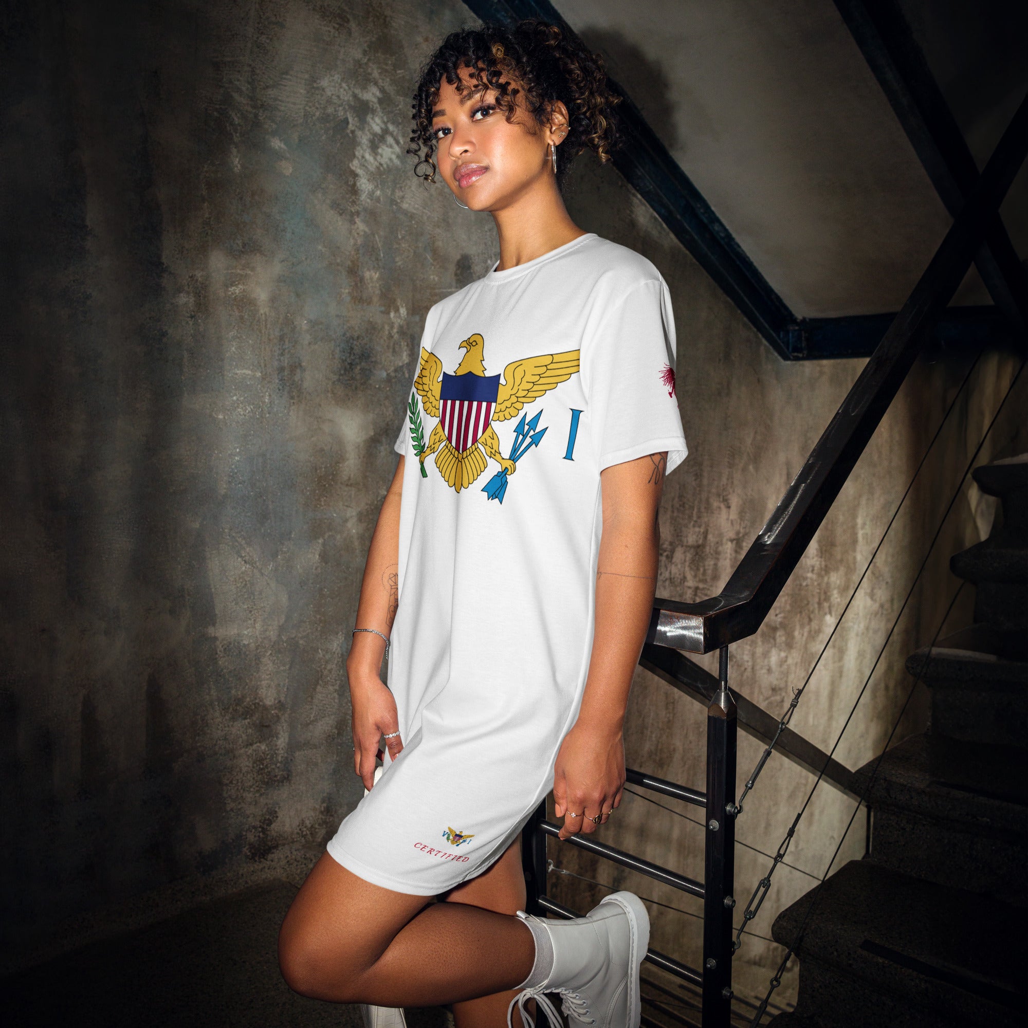 Virgin Islands T-shirt dress-Fete Massive