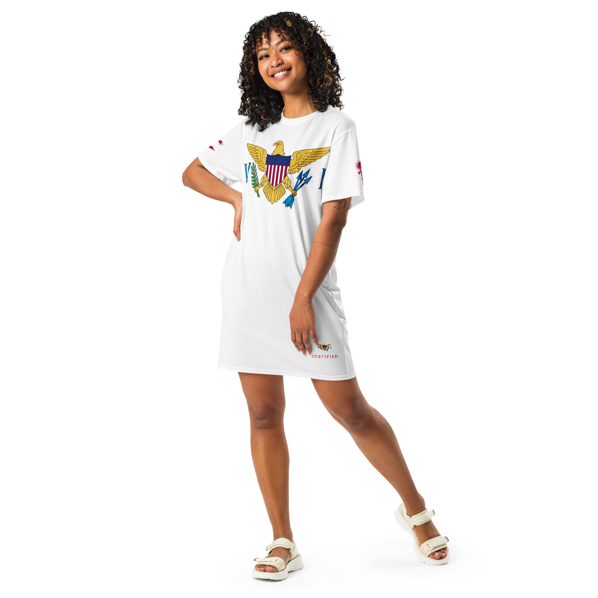 Virgin Islands T-shirt dress-Fete Massive