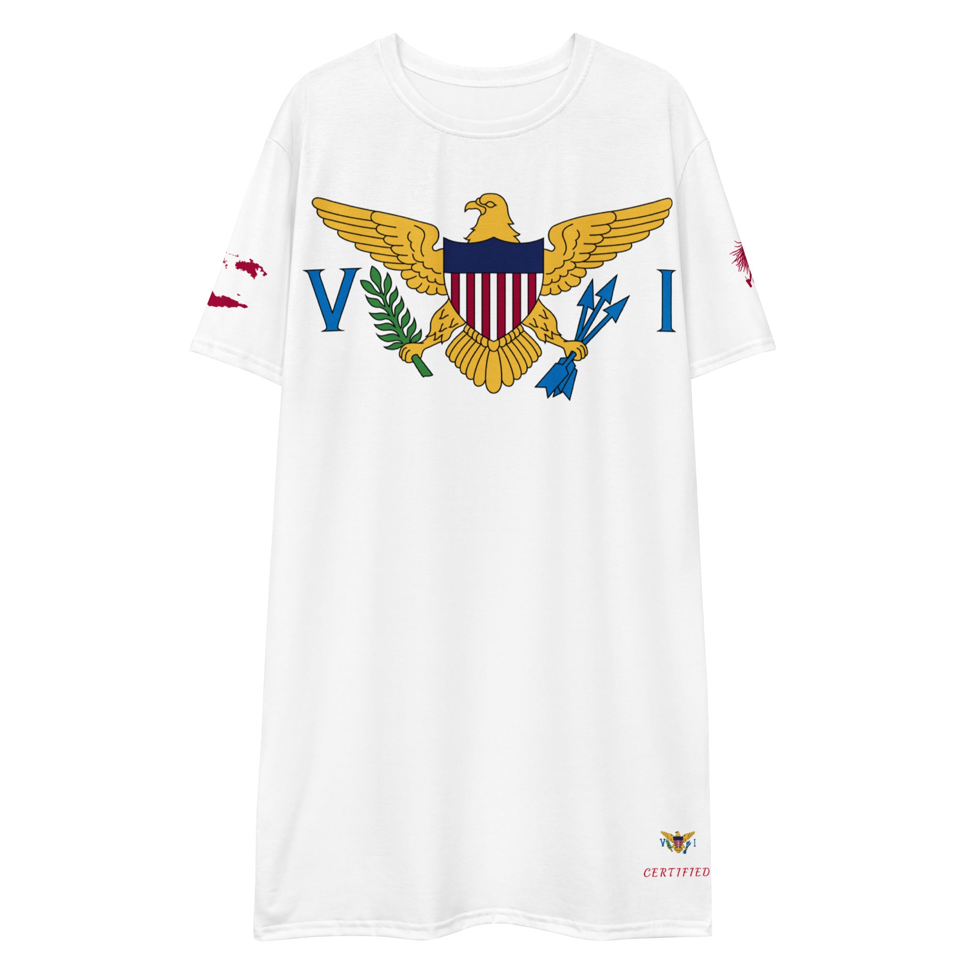 Virgin Islands T-shirt dress-Fete Massive