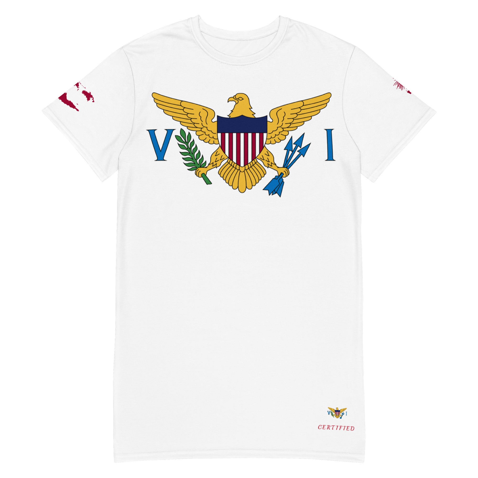 Virgin Islands T-shirt dress-Fete Massive