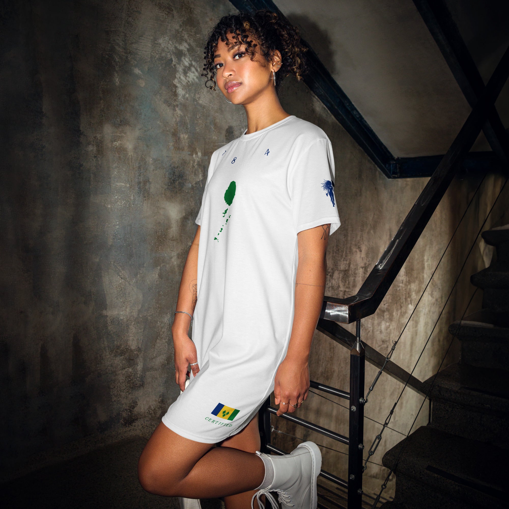 Saint Vincent Vincy T-shirt dress-Fete Massive