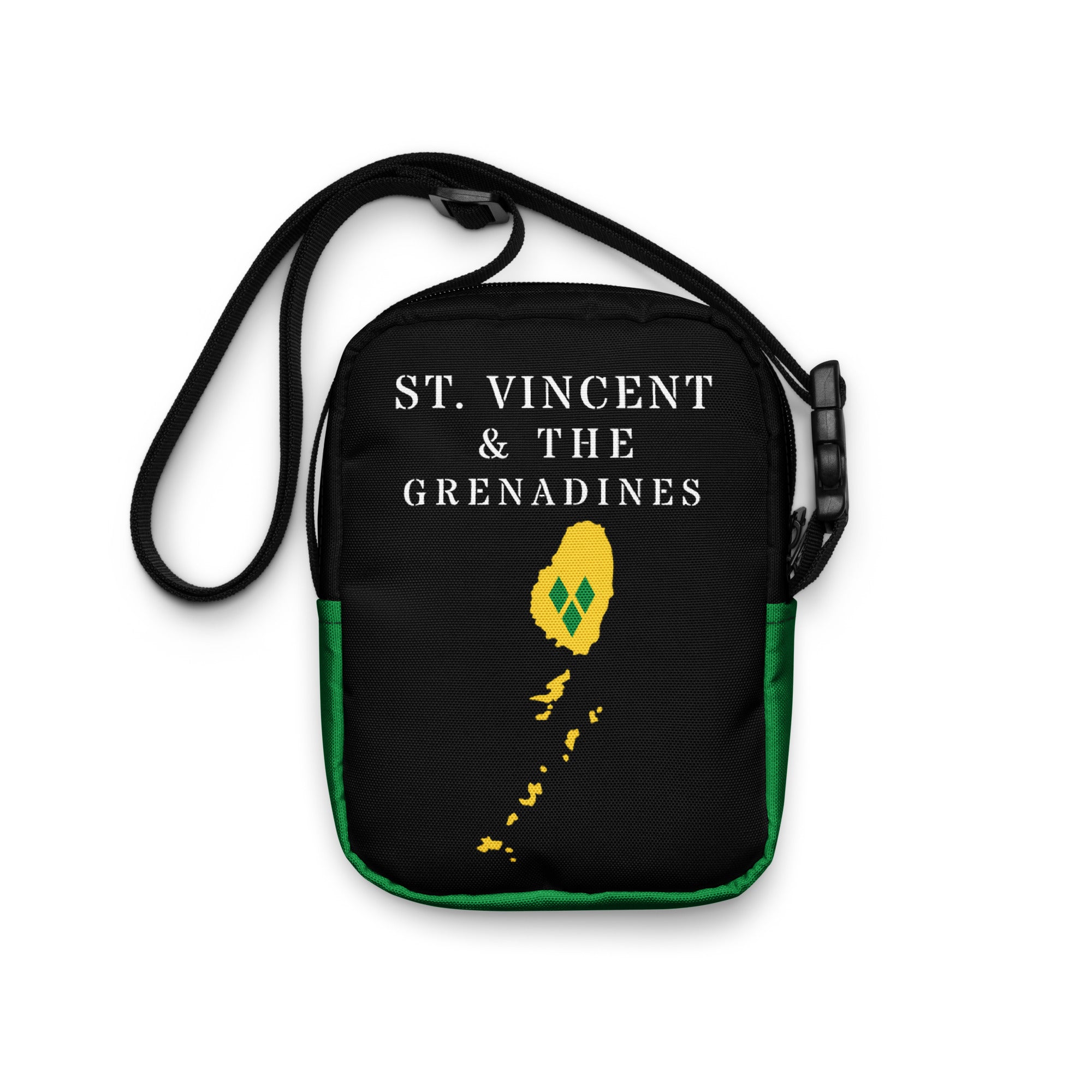 Saint Vincent and the Grenadines Utility crossbody bag (Green Trim)-Fete Massive