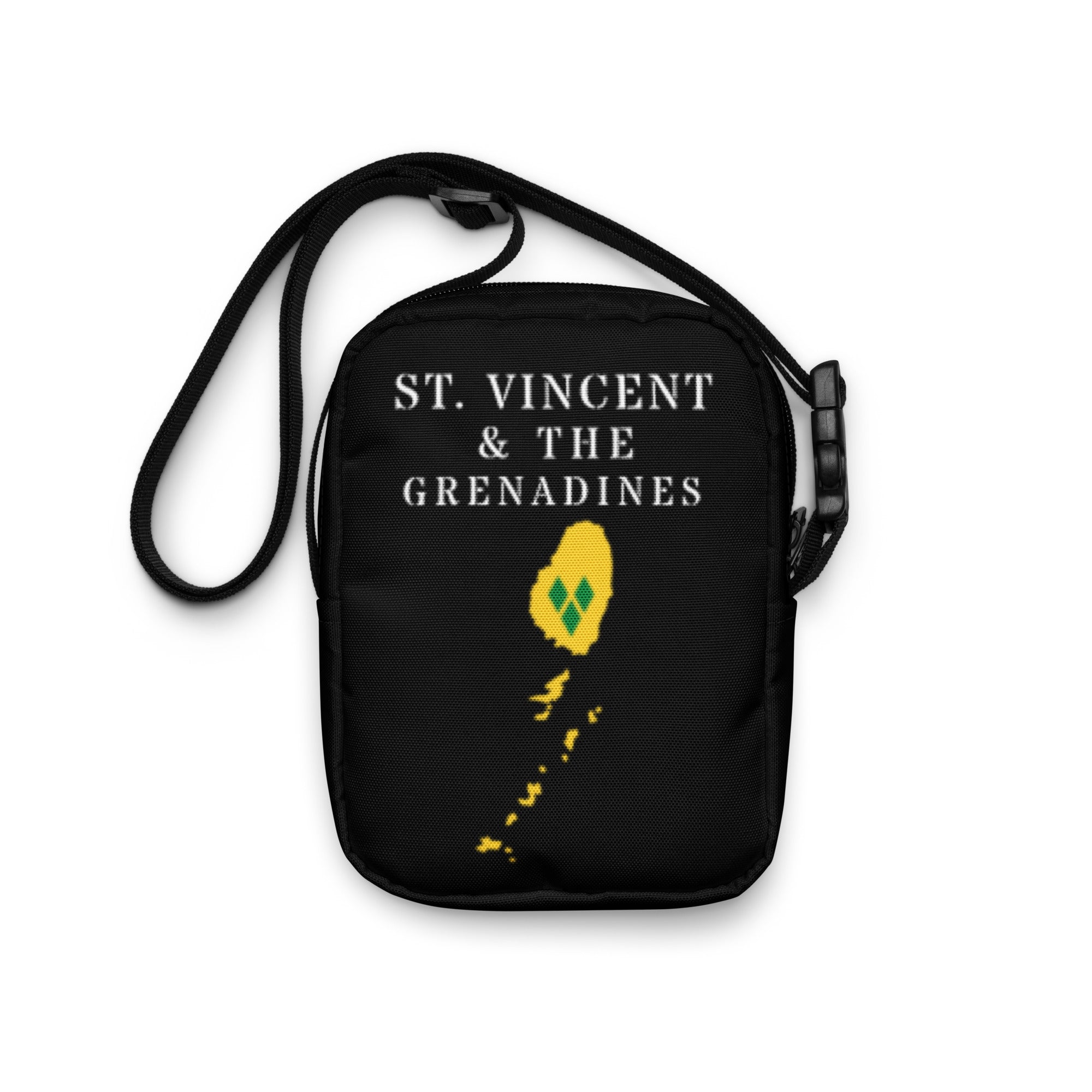 Saint Vincent and the Grenadines Utility crossbody bag (Black)-Fete Massive