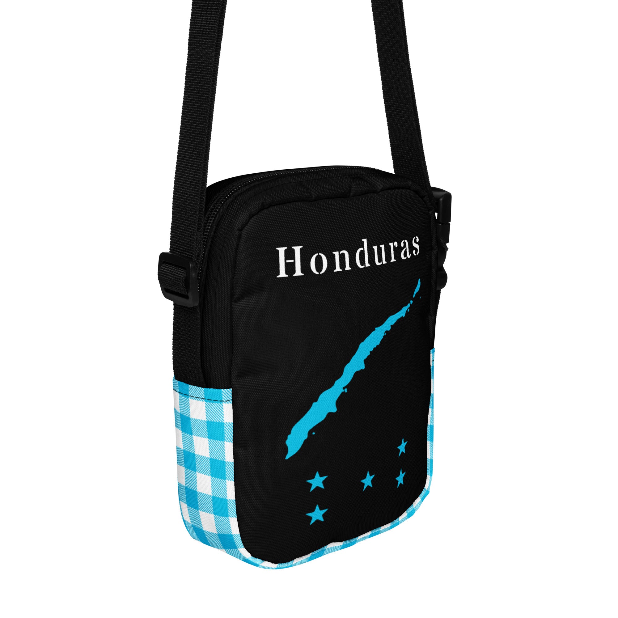 Honduras Utility crossbody (Blue & White)-Fete Massive