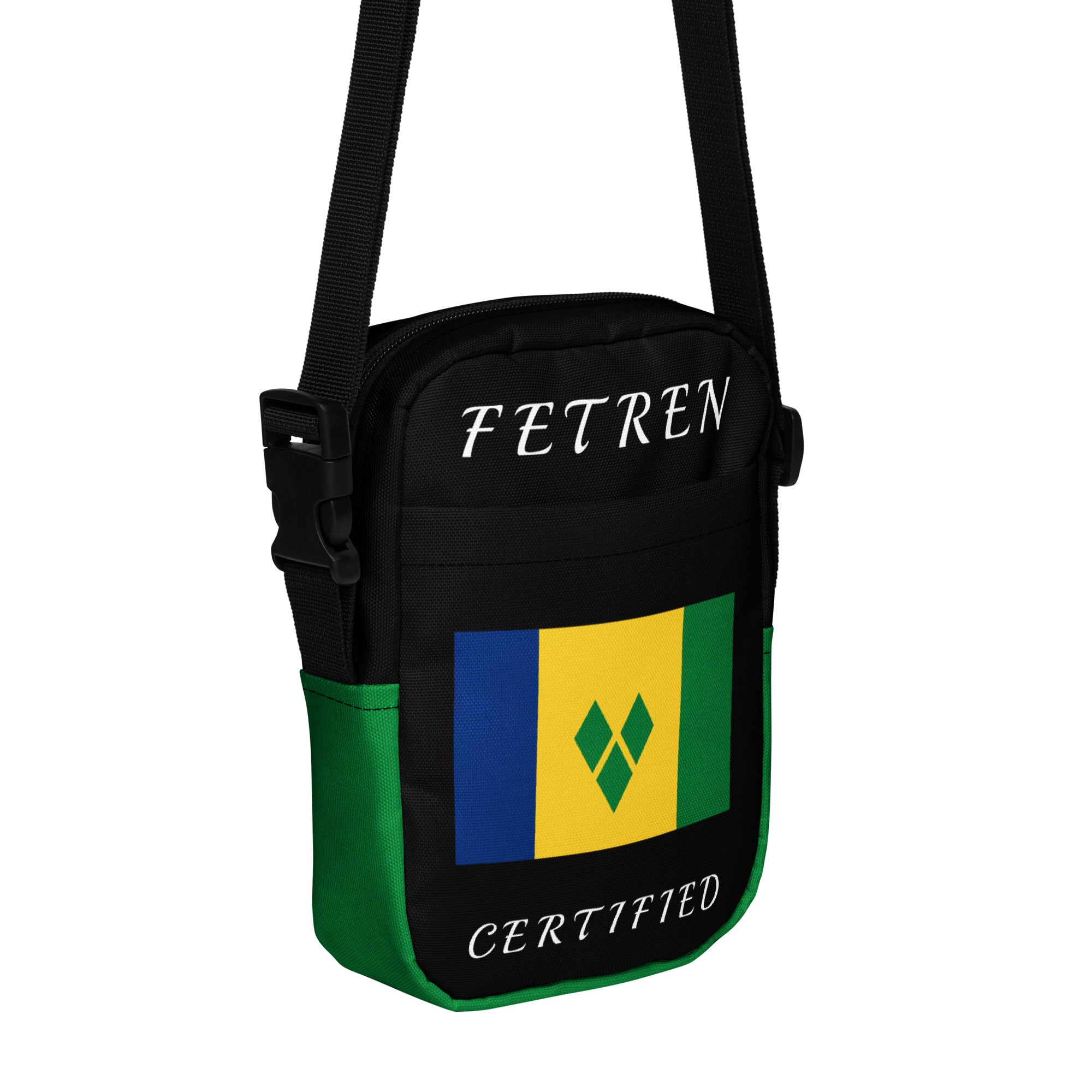 Saint Vincent and the Grenadines Utility crossbody bag (Green Trim)-Fete Massive