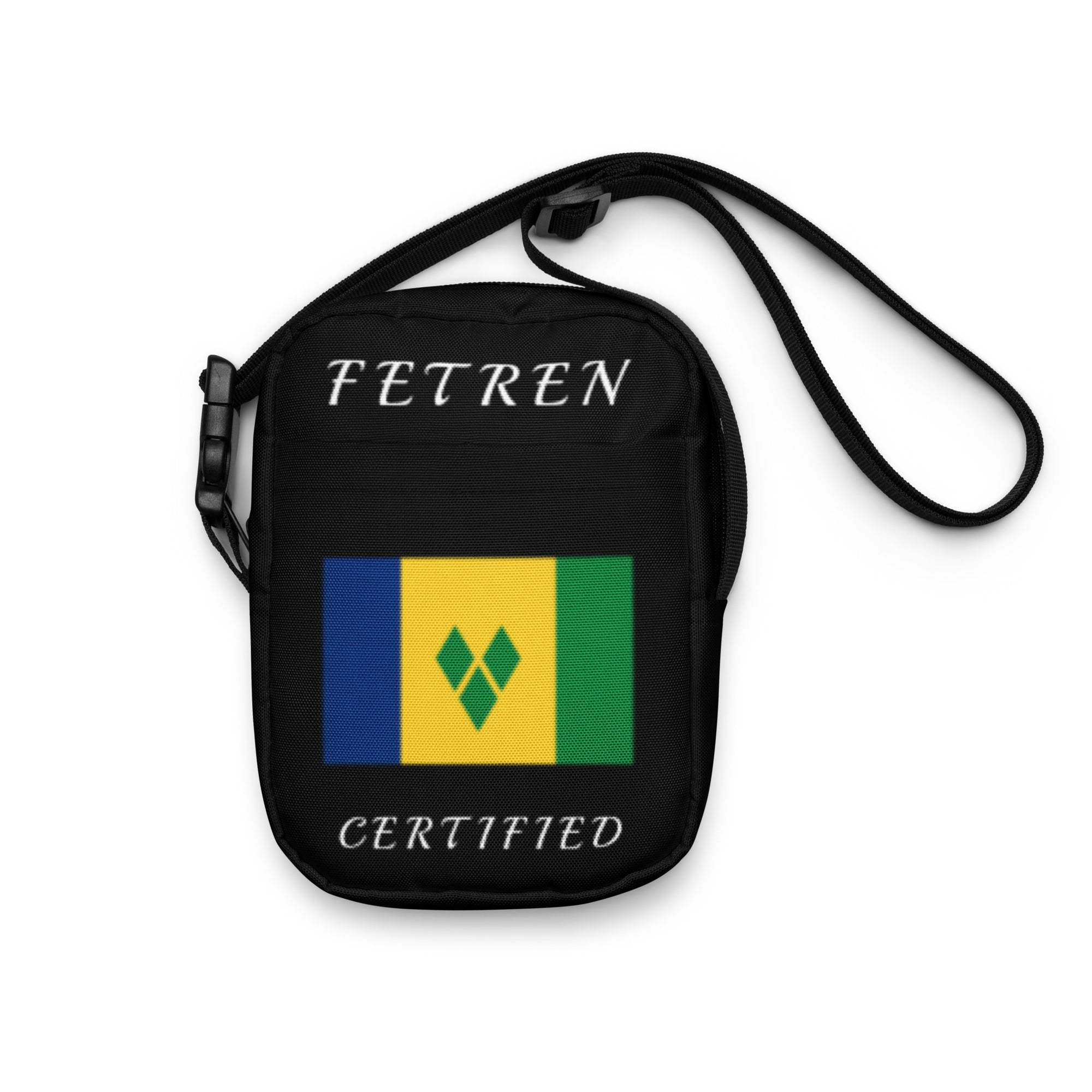 Saint Vincent and the Grenadines Utility crossbody bag (Black)-Fete Massive